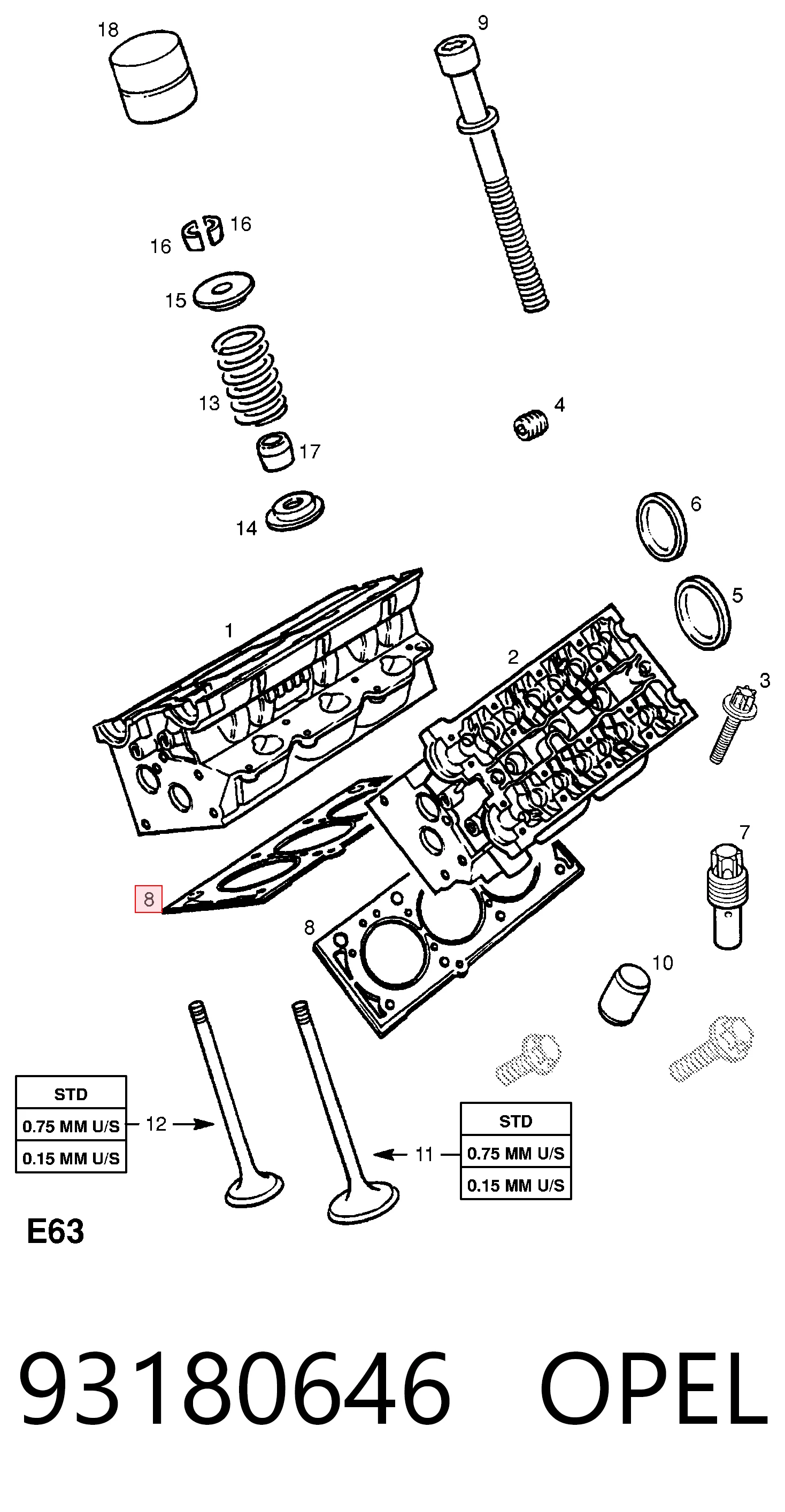Прокладка ГБЦ General Motors 5607466 ціна, від 22.60 USD