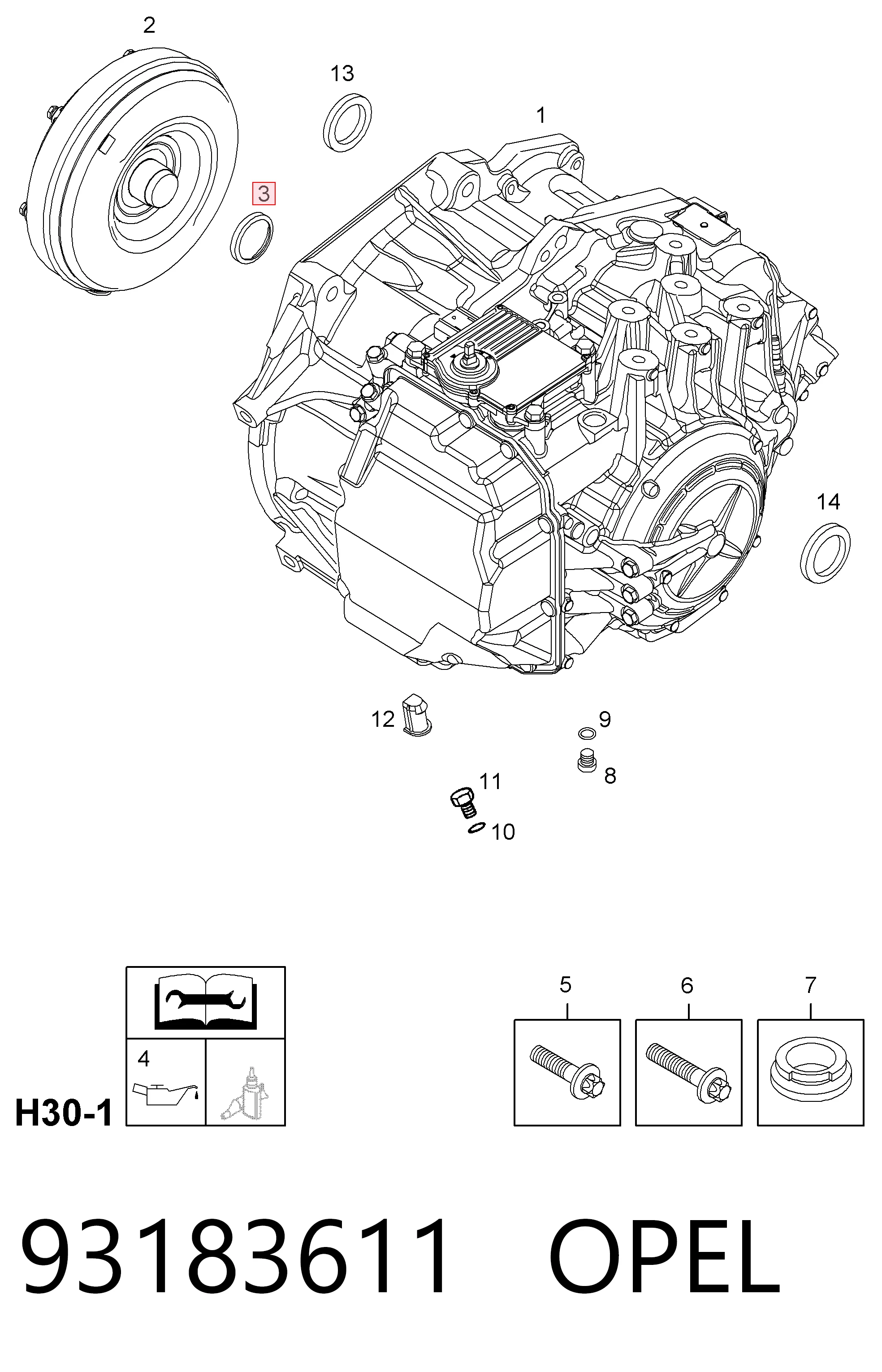 Прокладка картера гідротрансформатора Peugeot/Citroen 93183611
