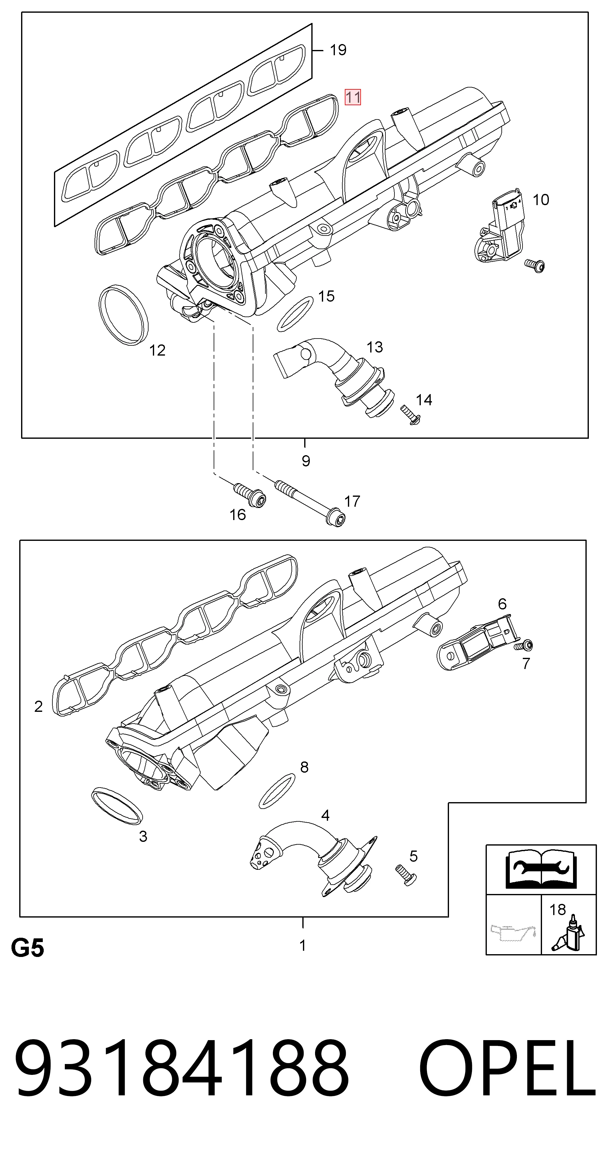 Прокладка впускного колектора Fiat Doblo II фургон (263) (2010 - 2022) ціна, від 13.92 USD