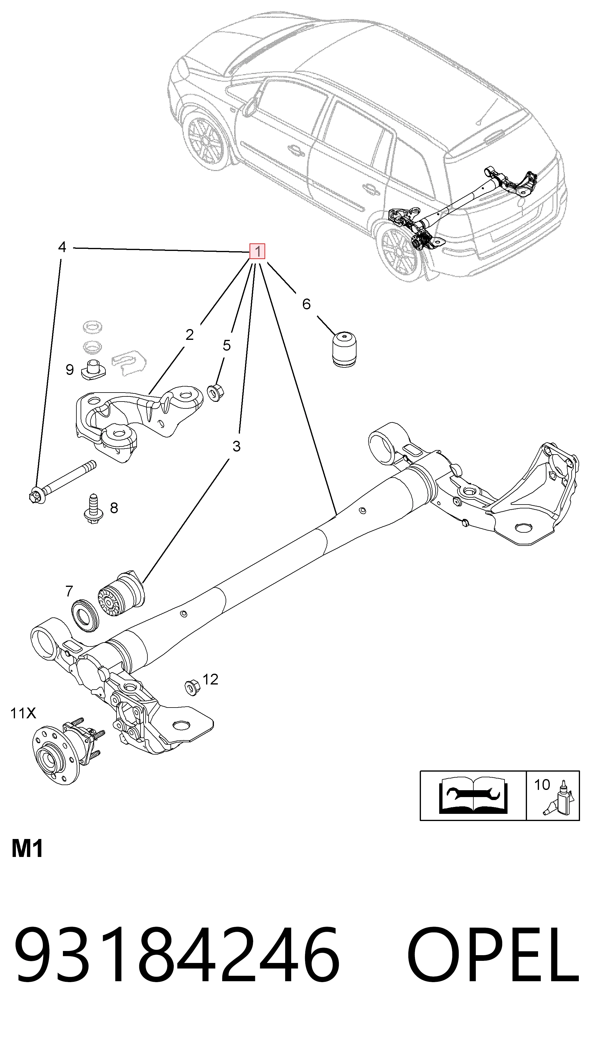 Балка задньої підвіски поперечна Peugeot/Citroen 93187062 ціна, від 4.64 USD