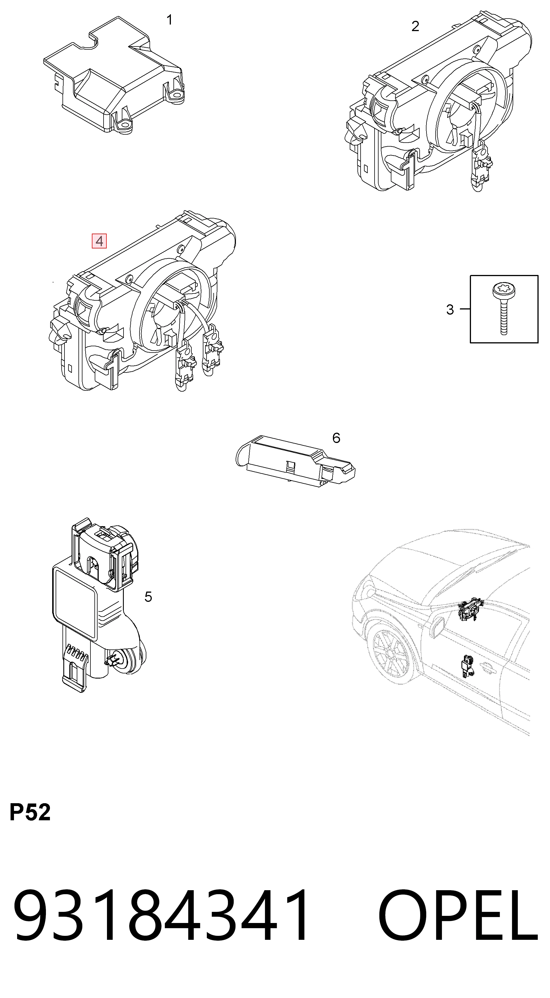 6235434 General Motors Шлейф Airbag