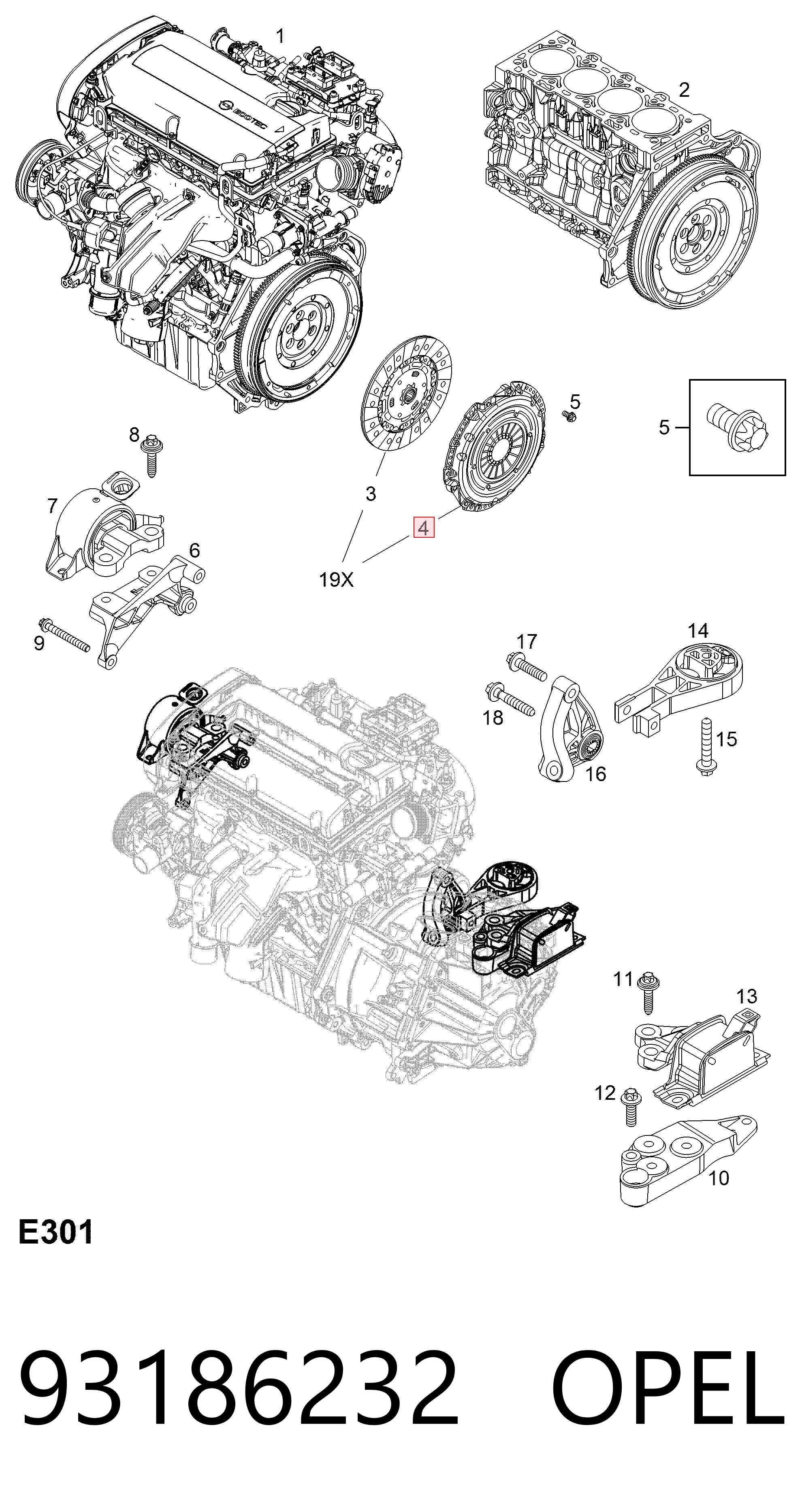 Корзина зчеплення 5666023 General Motors