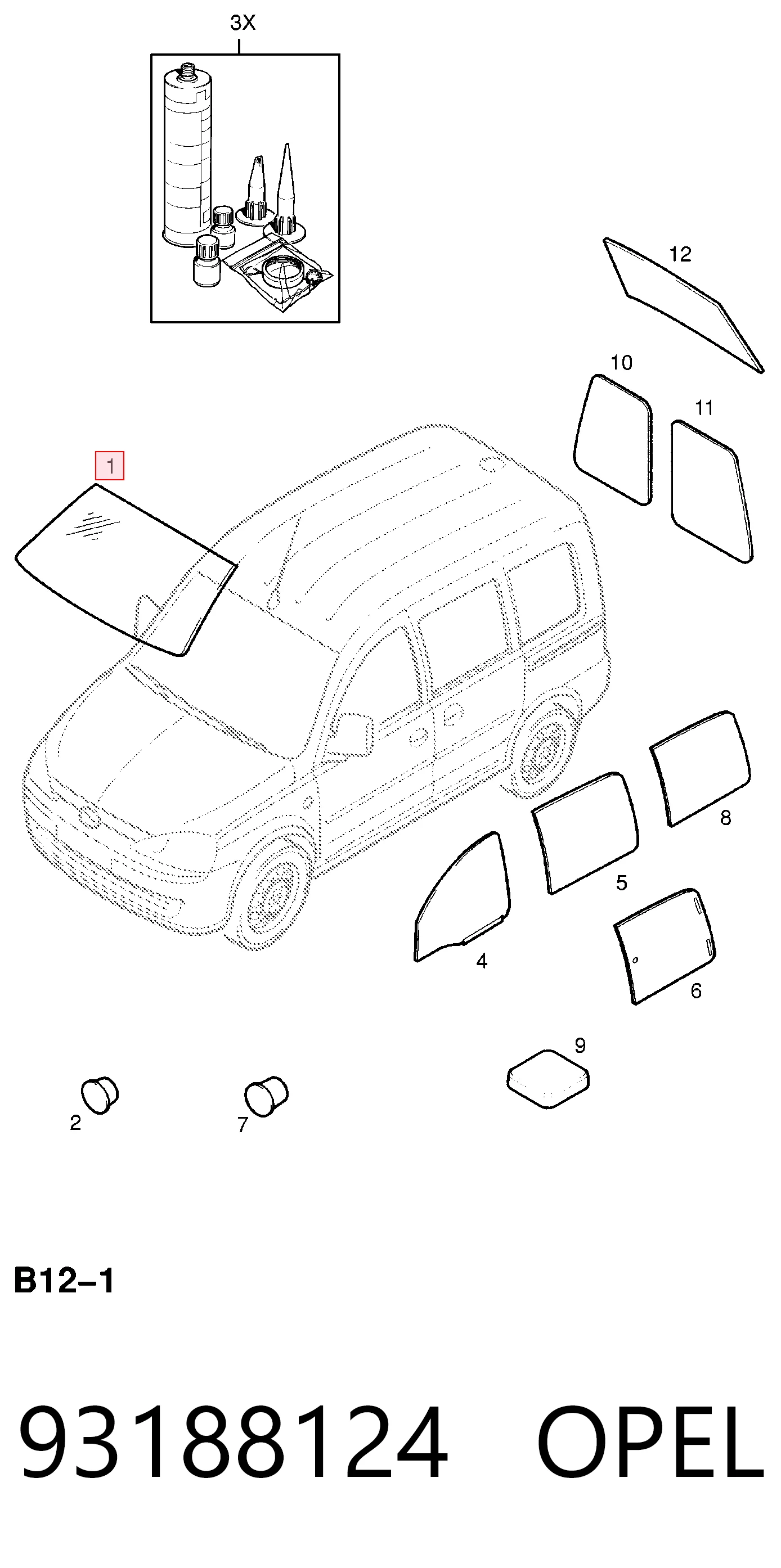 AB60858A XYG Автомобільне скло