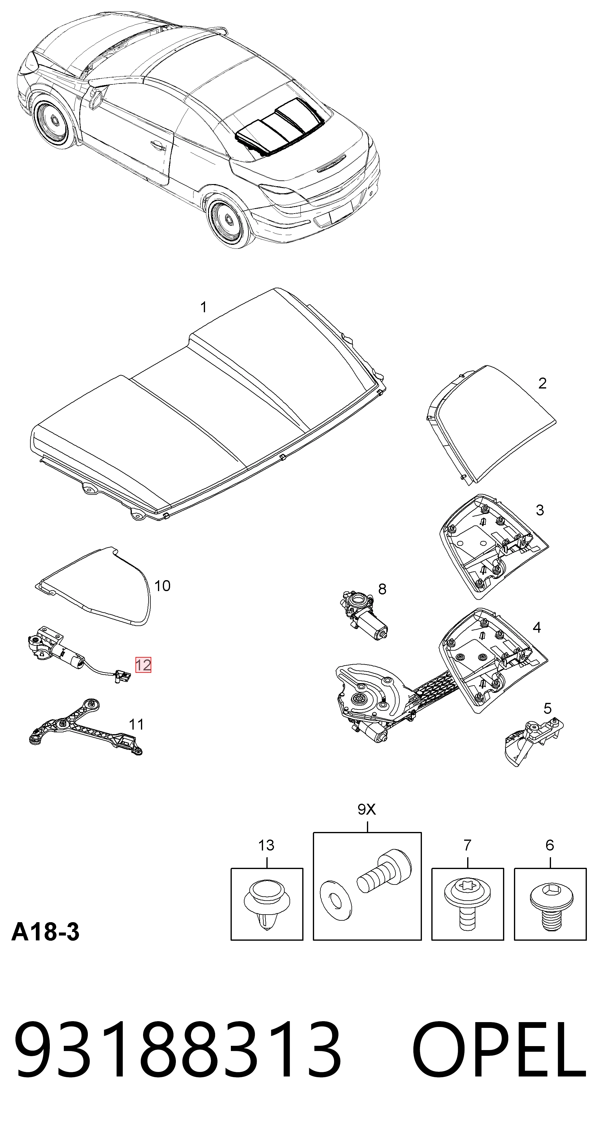 93188313 Opel 