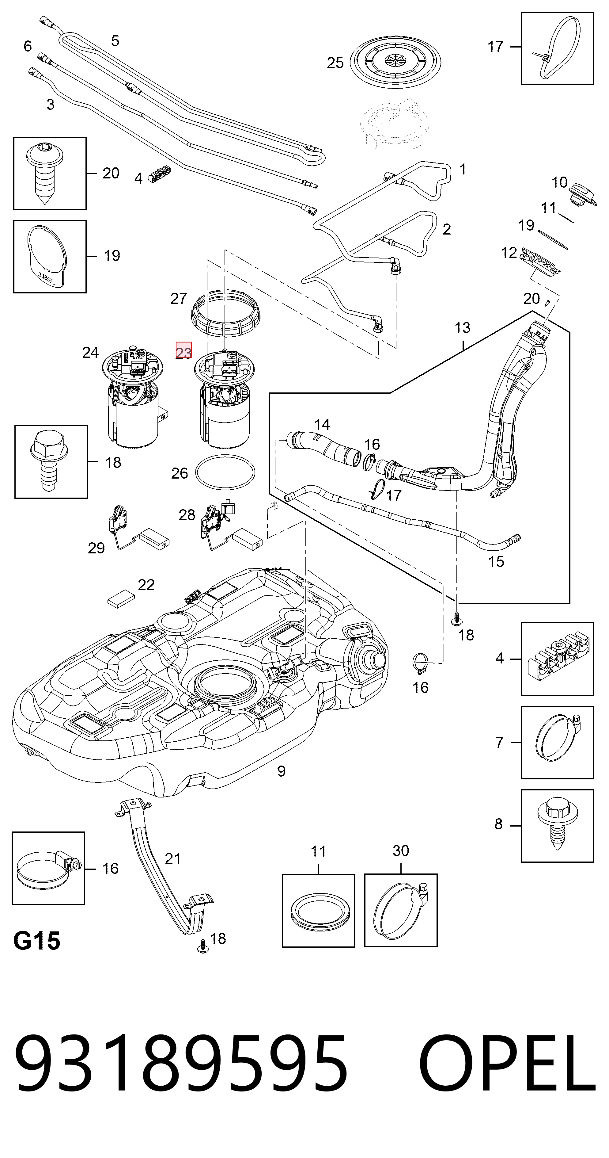 313011313304 Magneti Marelli Електробензонасос