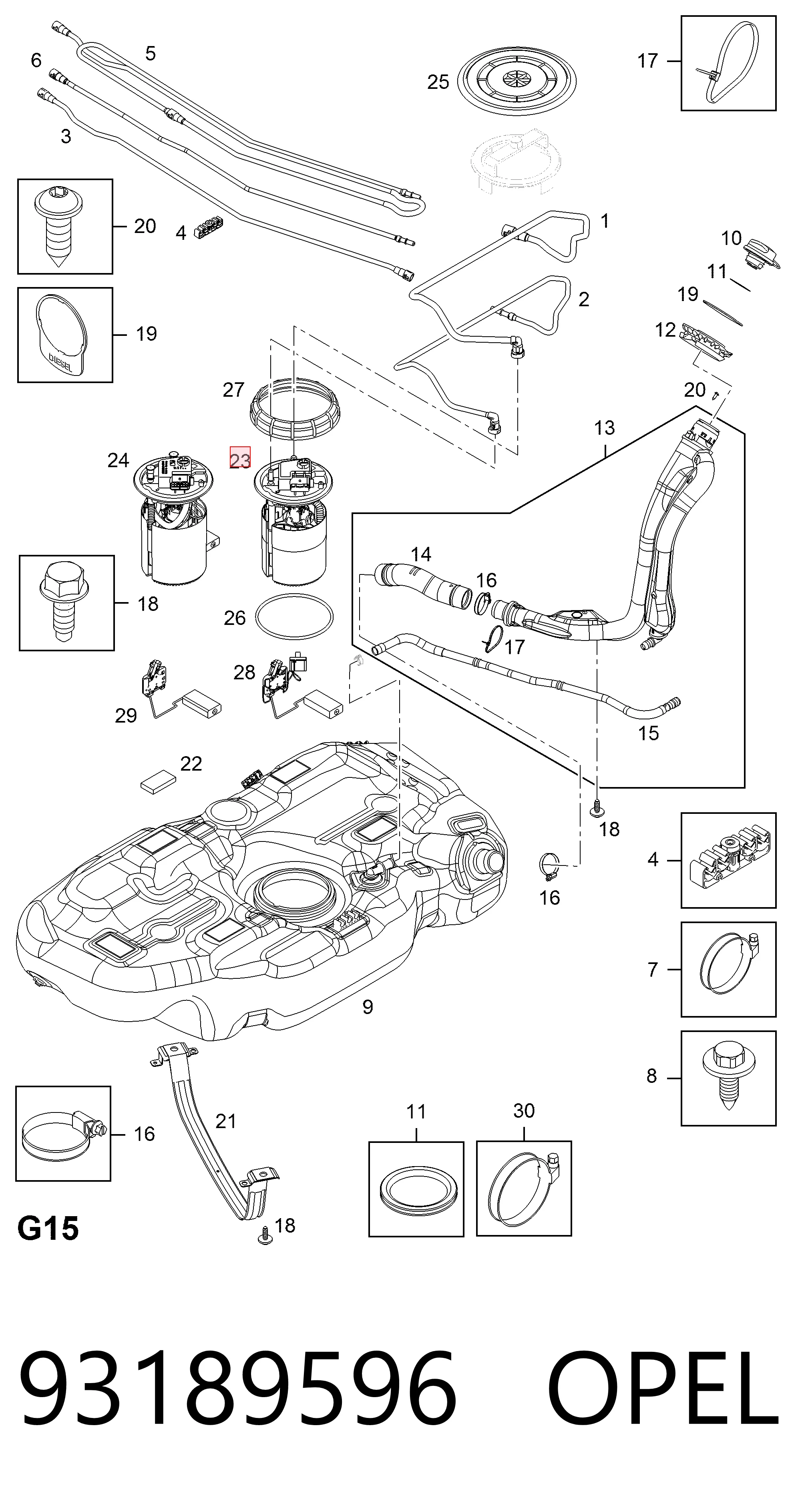 Бензонасос MAM00179M Magneti Marelli