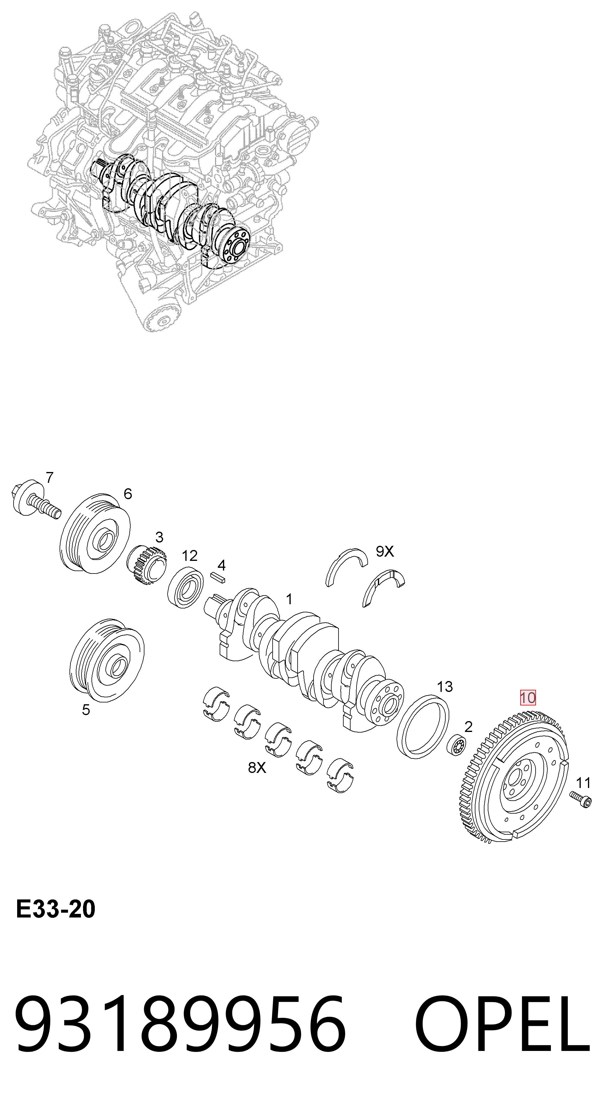 93189956 Peugeot/Citroen Демпферний маховик