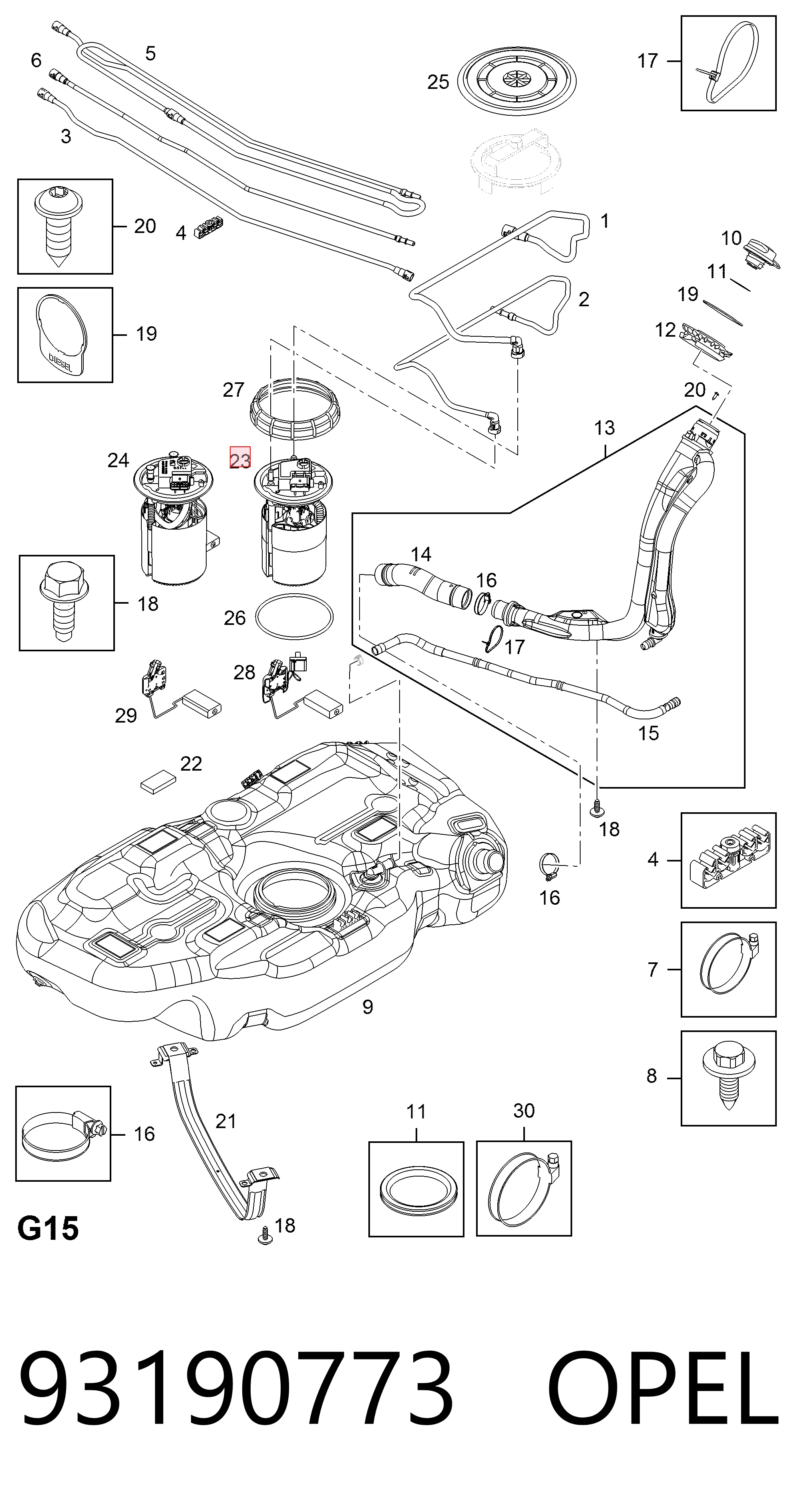 Модуль бензонасоса Magneti Marelli 313011313304 ціна, від 158.52 USD