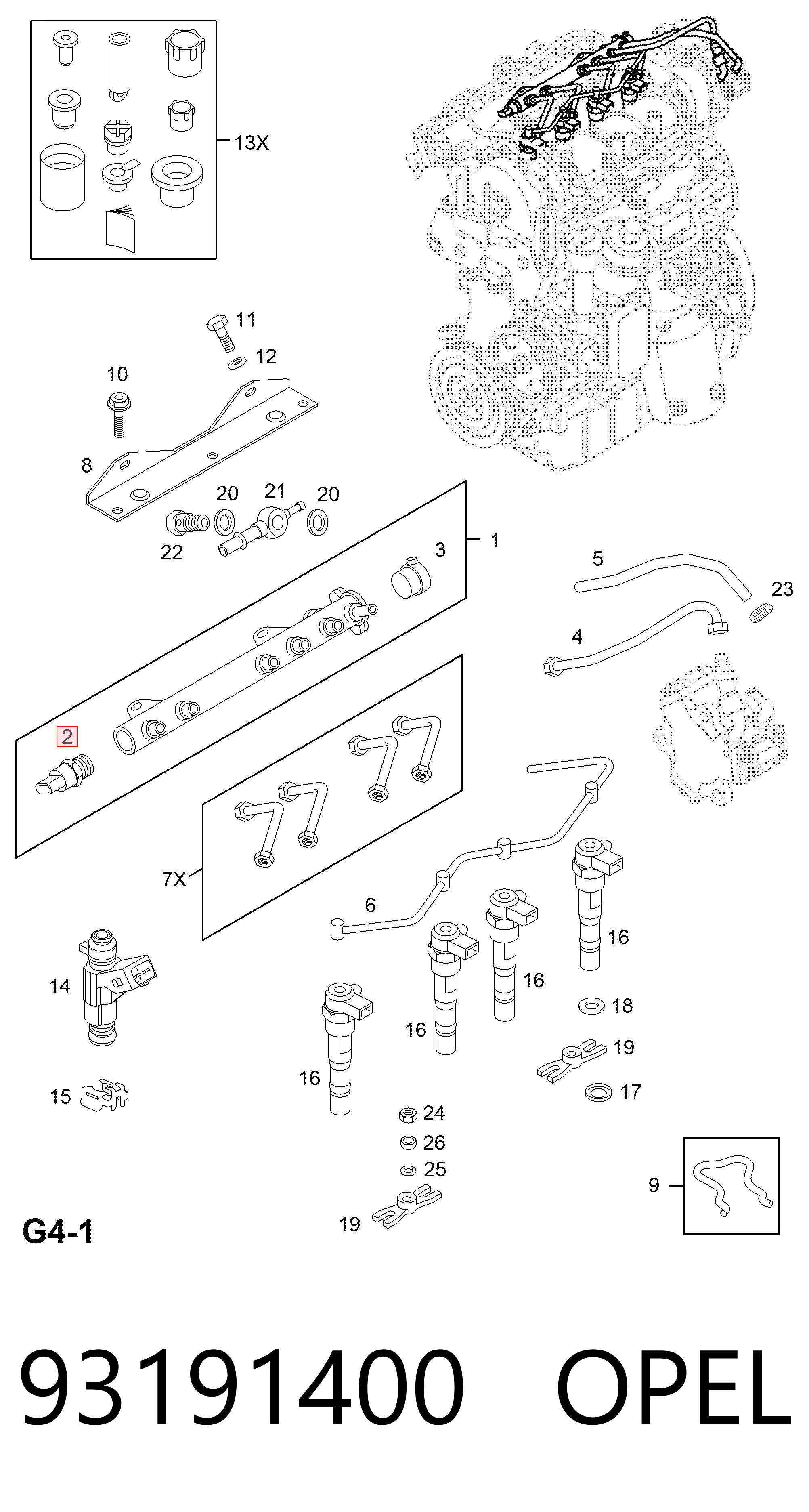 93191400 Opel Манометри