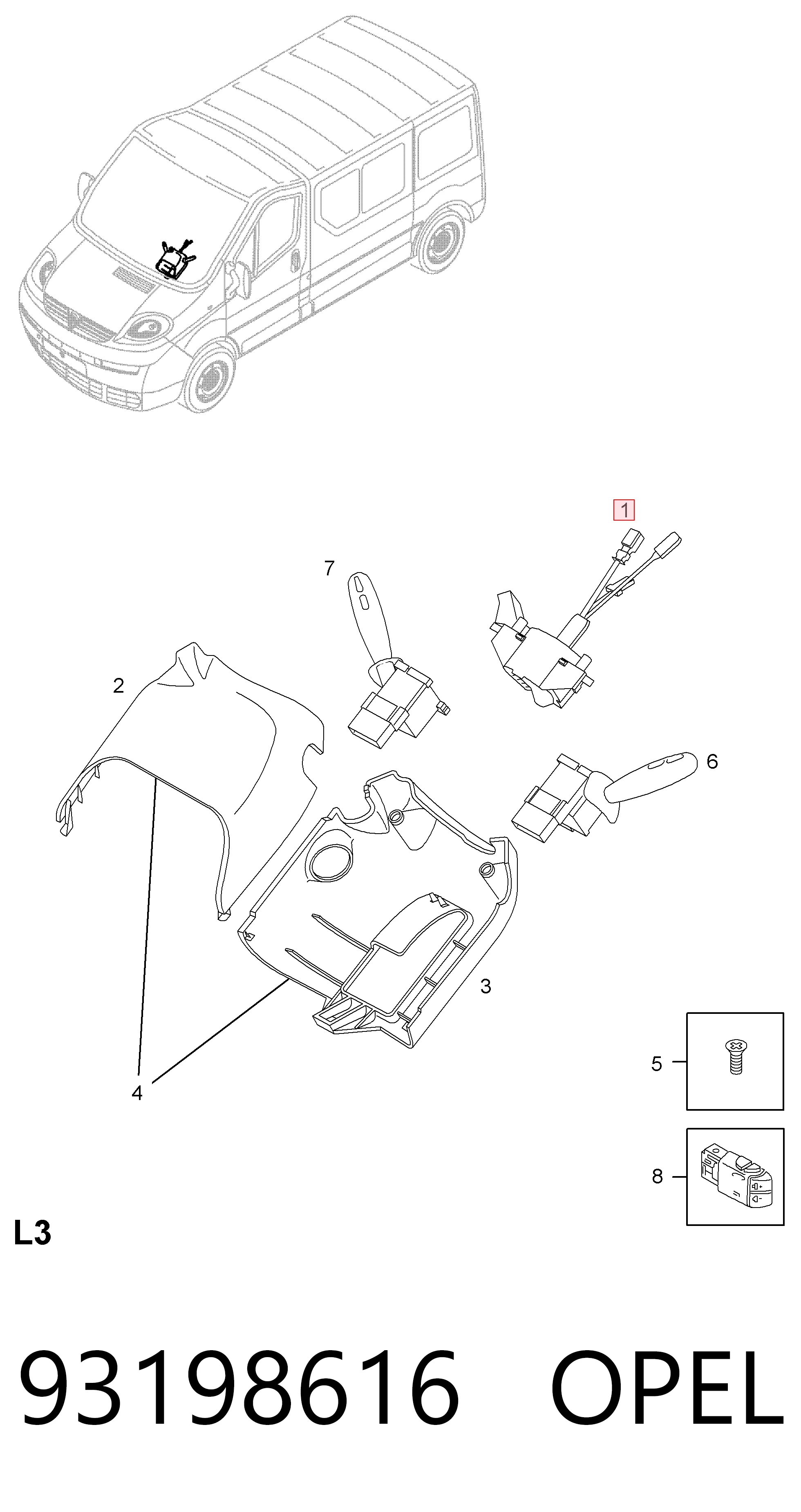 93198616 Peugeot/Citroen Шлейф Airbag