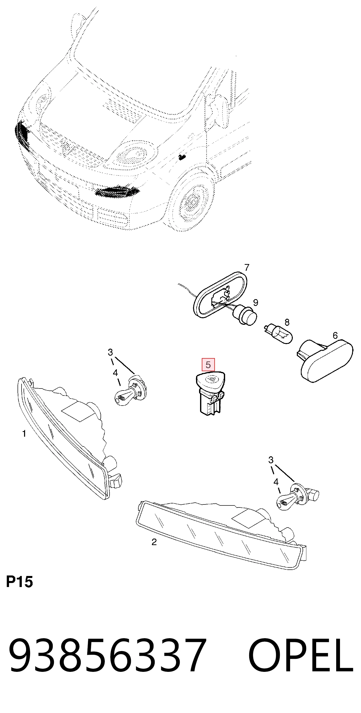 93856337 Renault (RVI) Аварійна кнопка