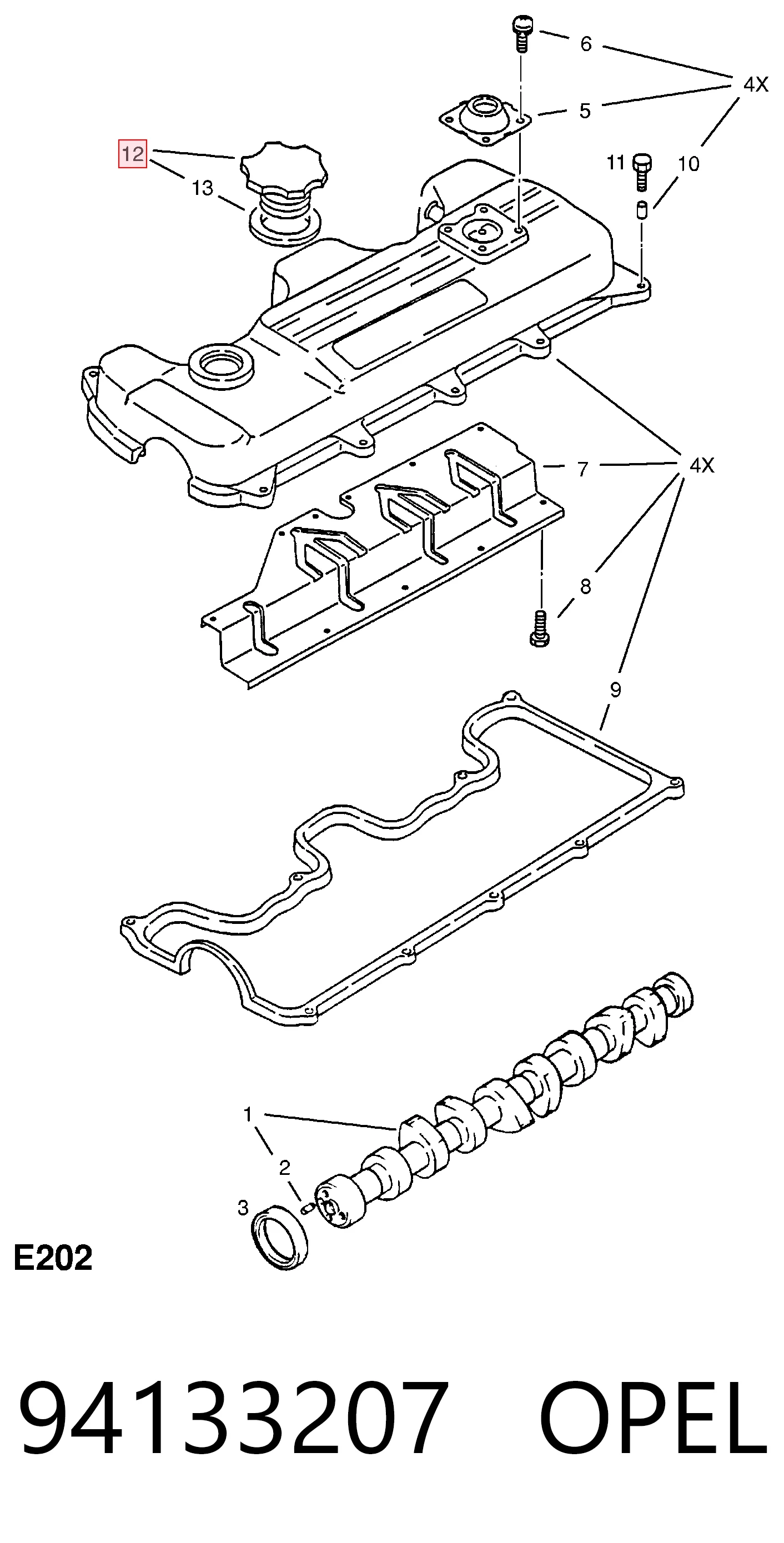 Купити EC753 Ford Кришка маслозаливной горловини