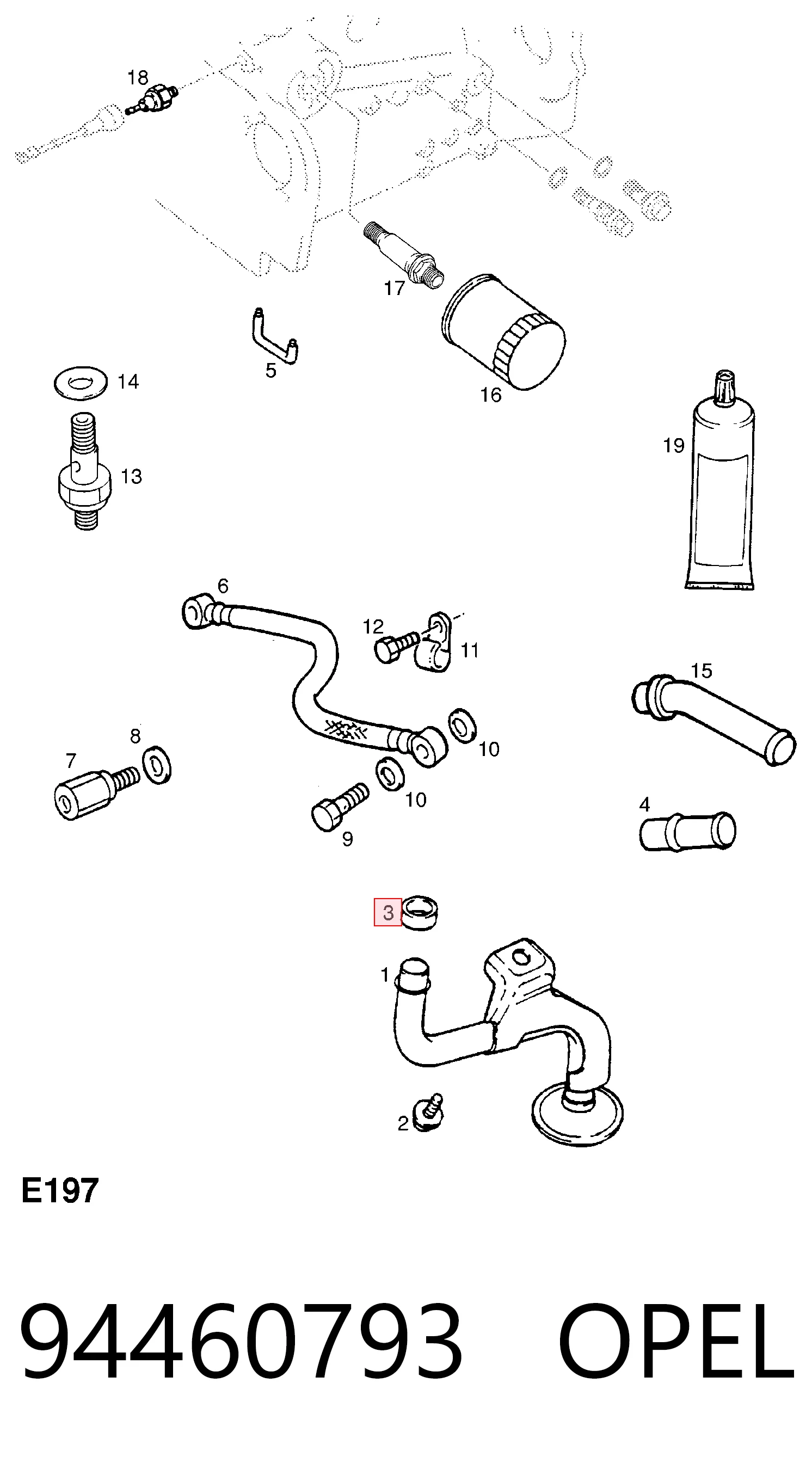 94460793 General Motors Прокладка впускного колектора