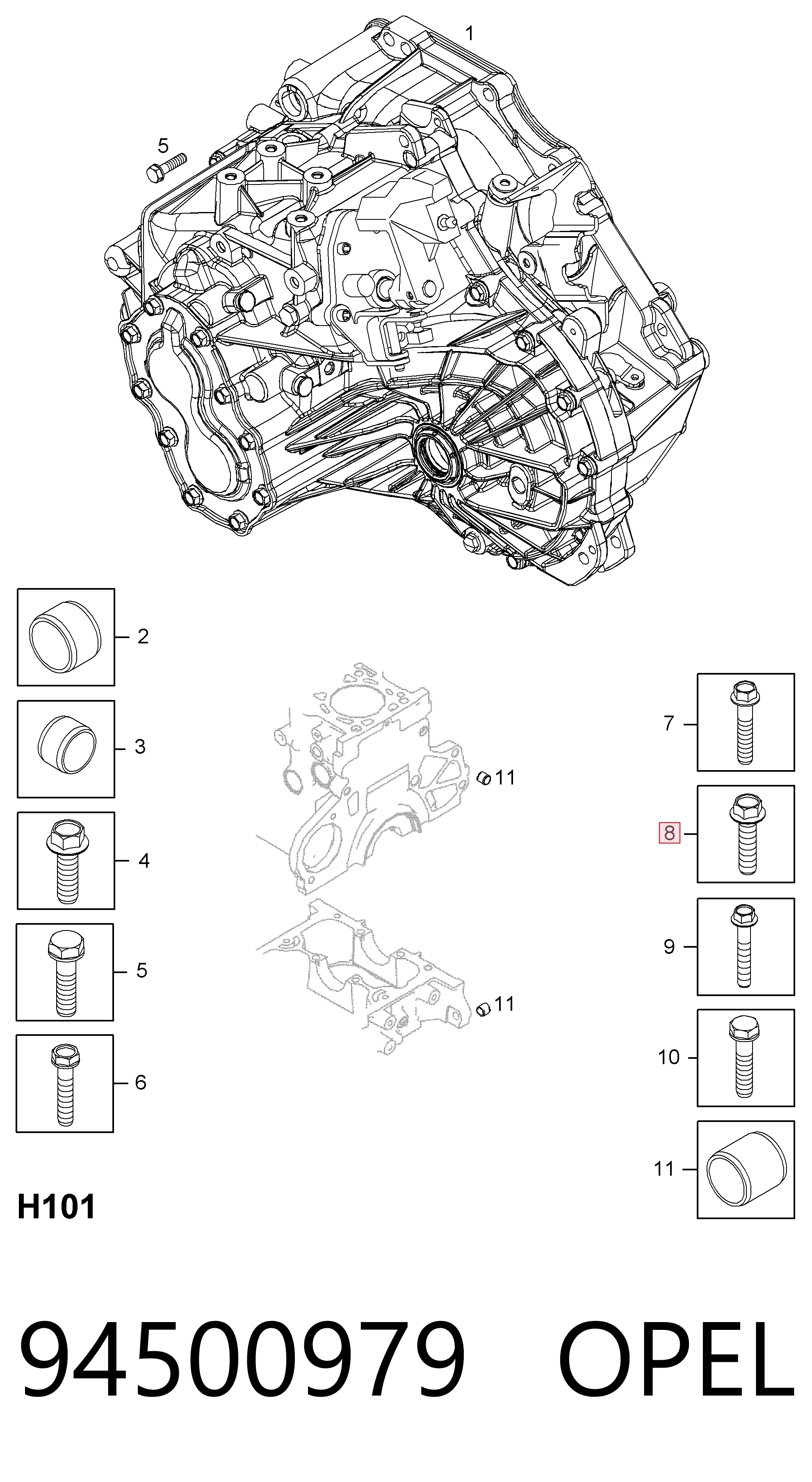 Болт компресора кондиціонера ZAZ 94500979 ціна, від 0.06 USD