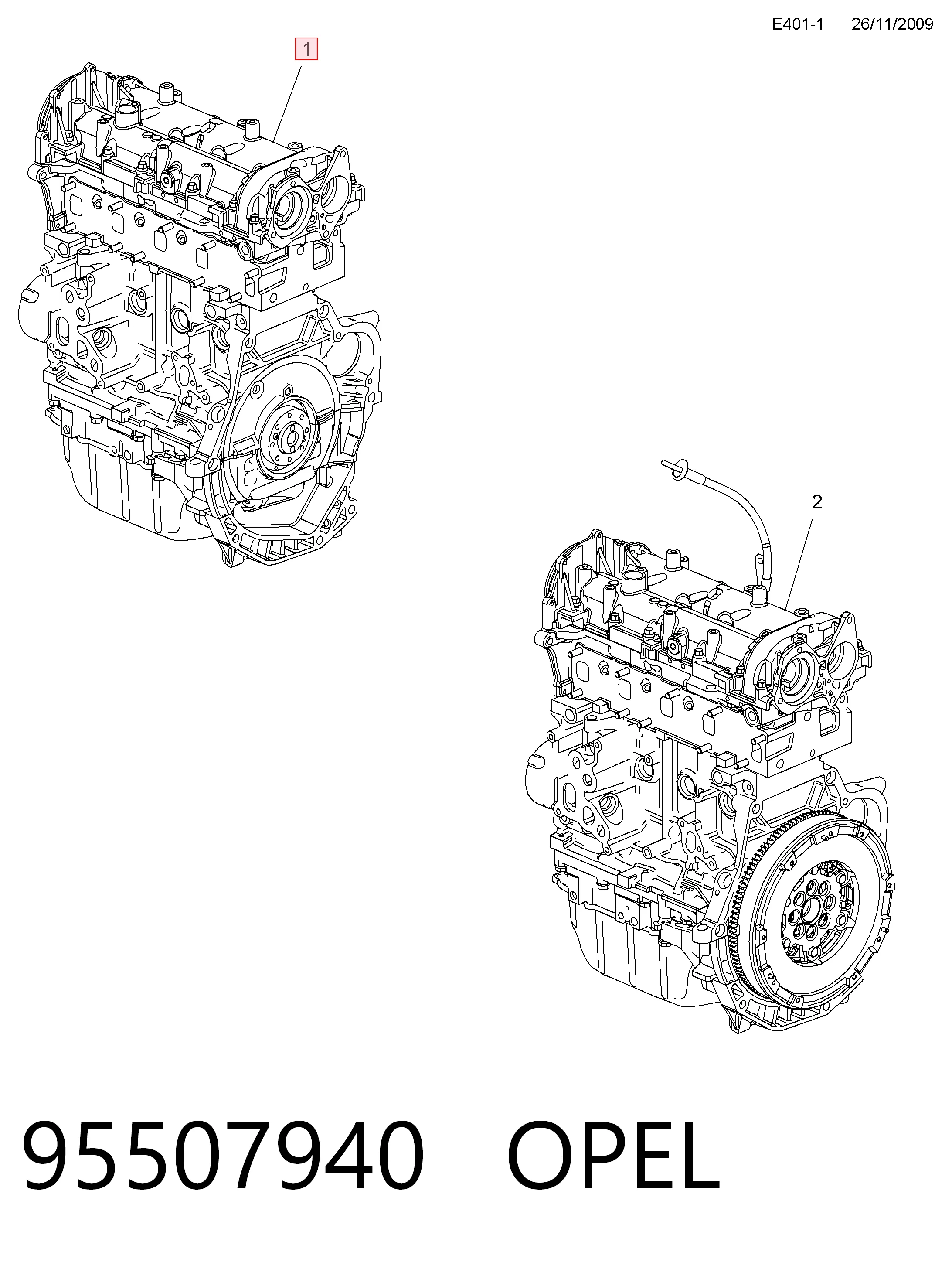 Мотор в зборі на Opel Meriva B 