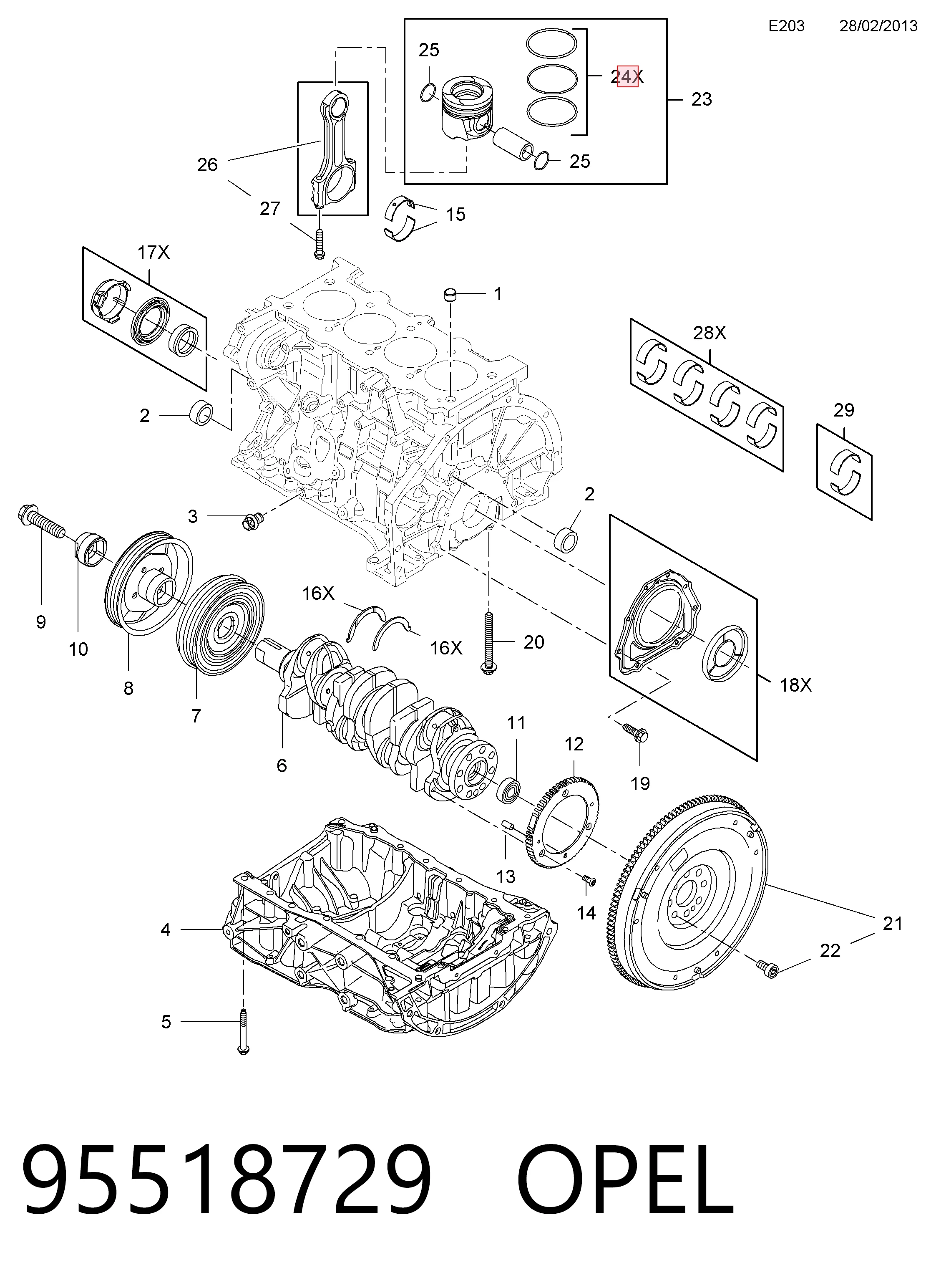 Купити PR268000 FAI Кільця поршневі на 1 циліндр, STD.