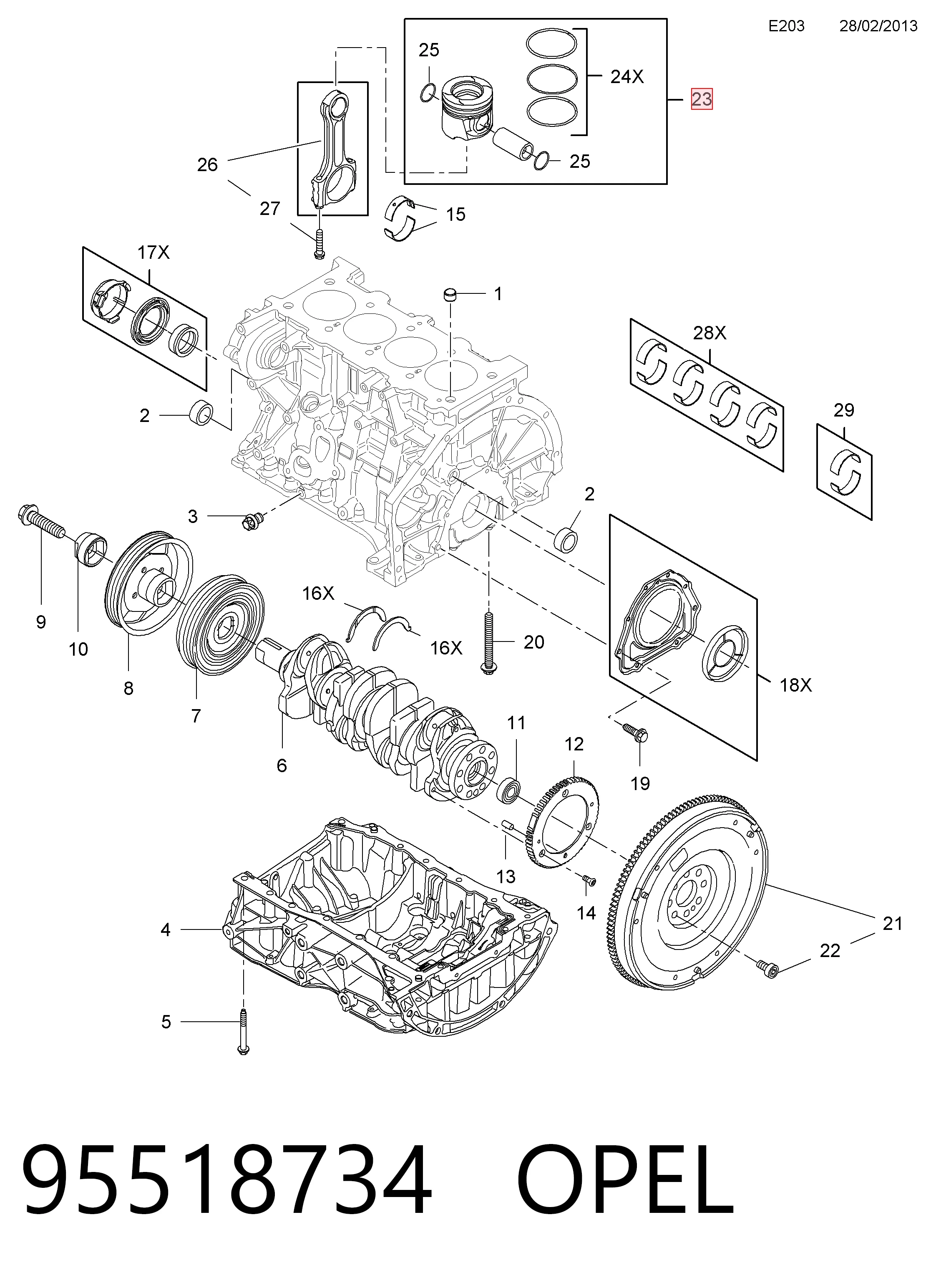 Поршень в зборі Mahle Original 021PI00129000 ціна, від 109.06 USD