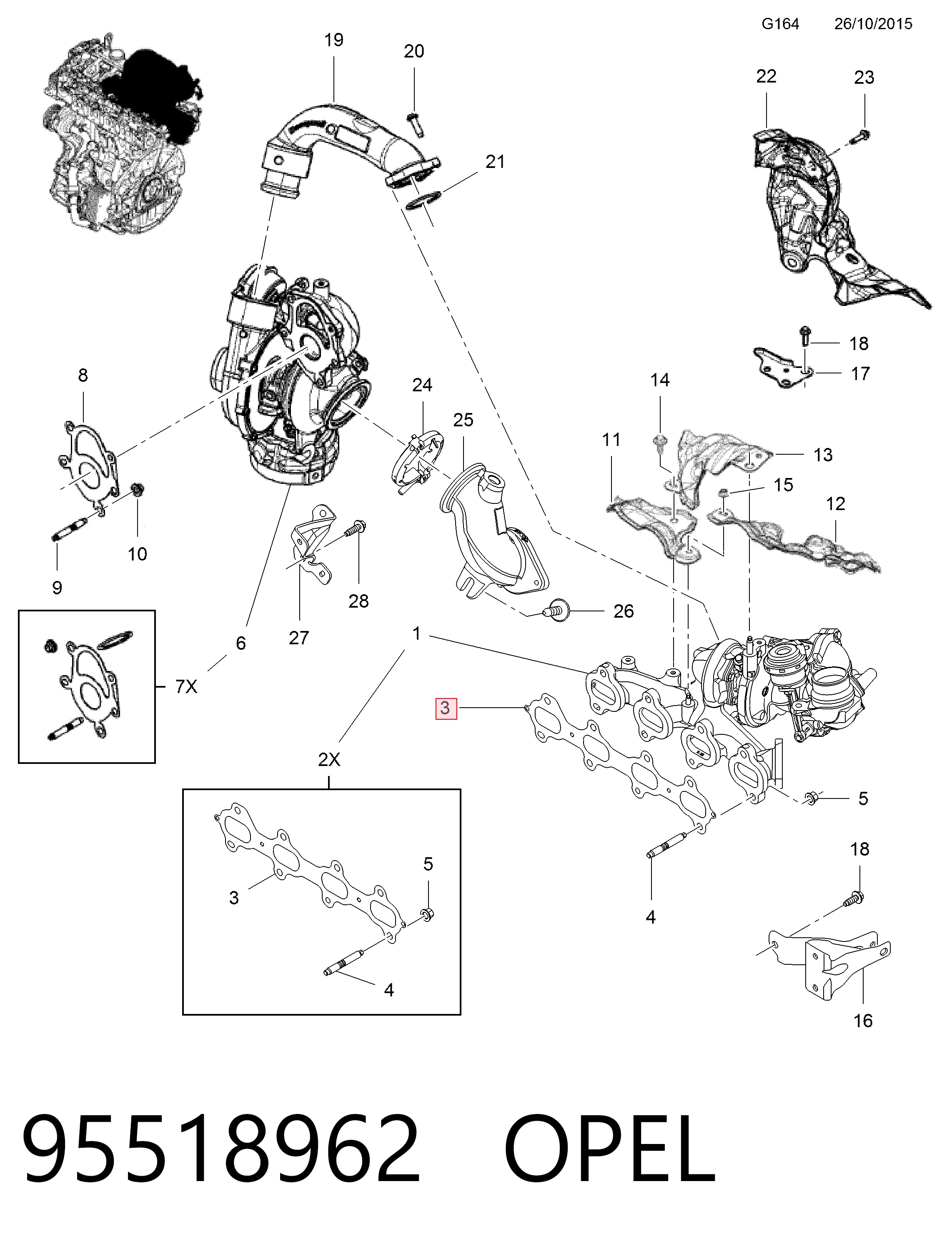 Прокладка випускного колектора Mercedes A6990910000
