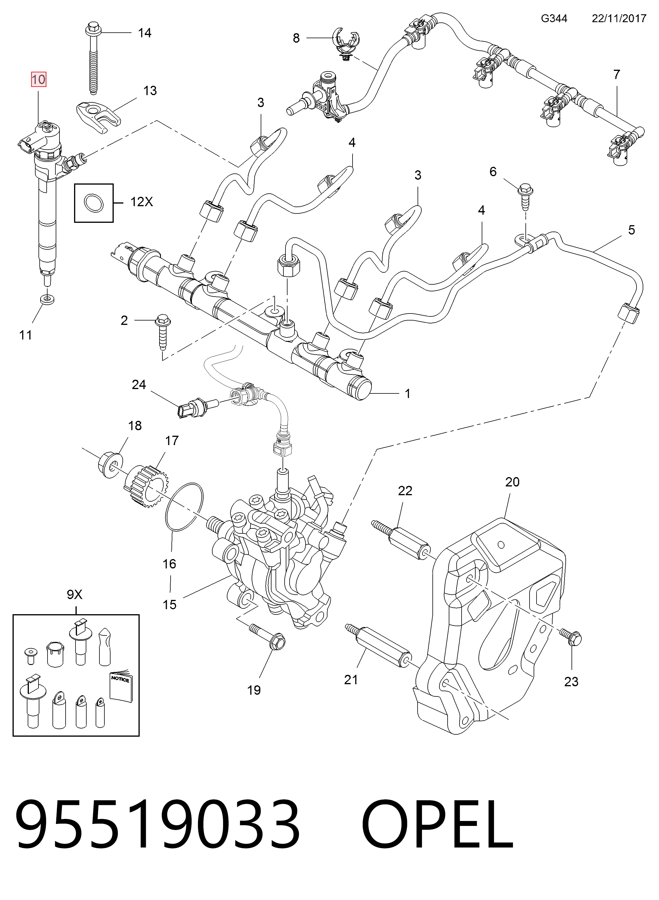 Форсунка паливна Nissan Navara NP300 IV пікап (D23, D23T) (2014 - 2021) ціна, від 253.39 USD