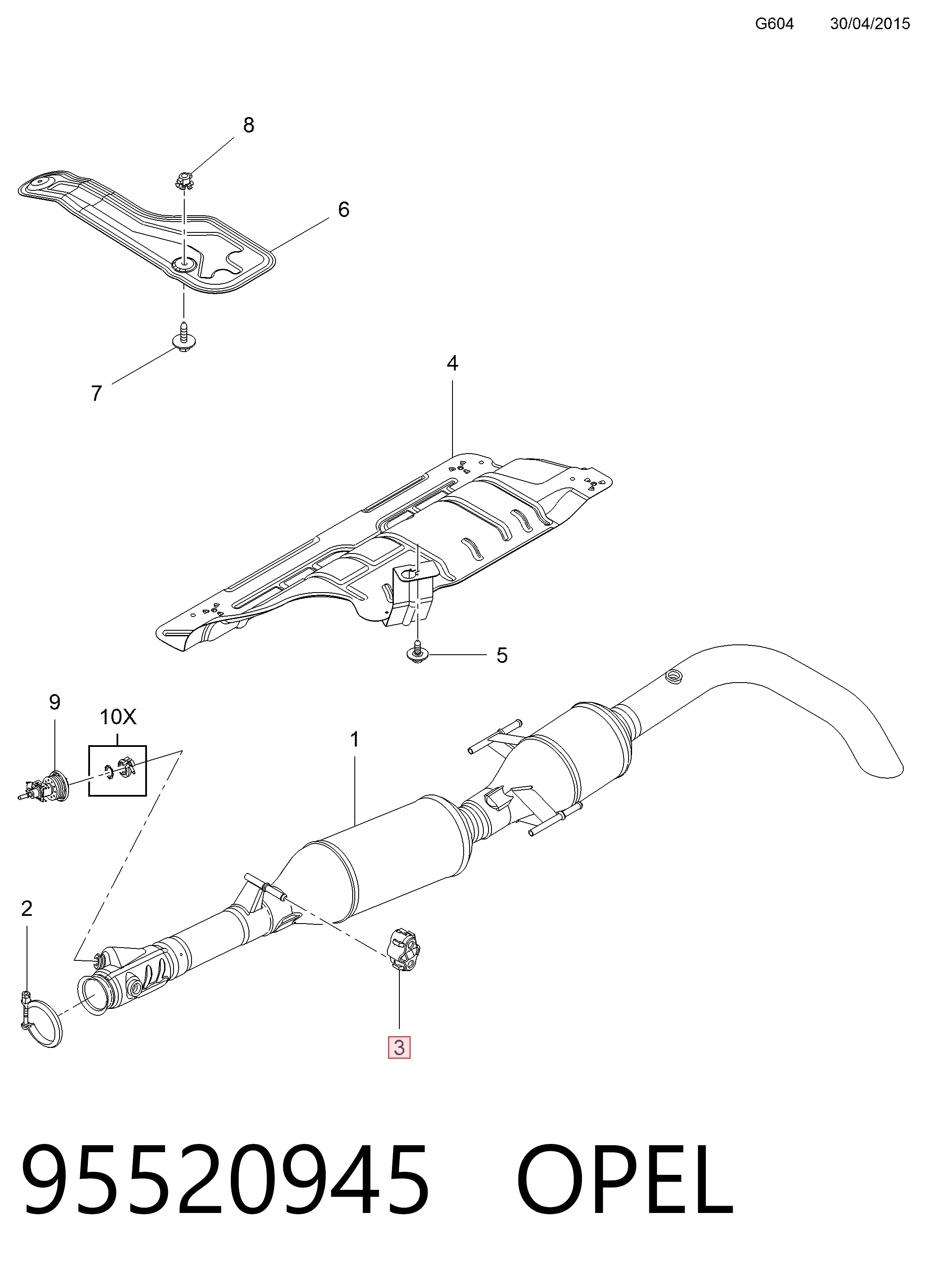 Кронштейн кріплення глушника на Fiat Croma I 154