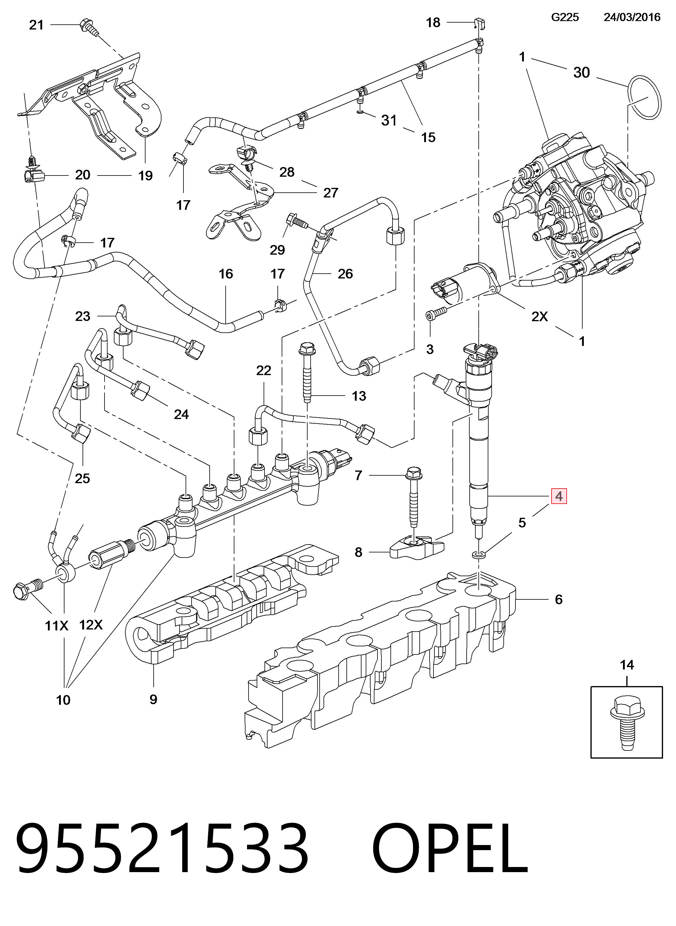 Форсунка паливна Denso 2950501030 ціна, від 104.45 USD
