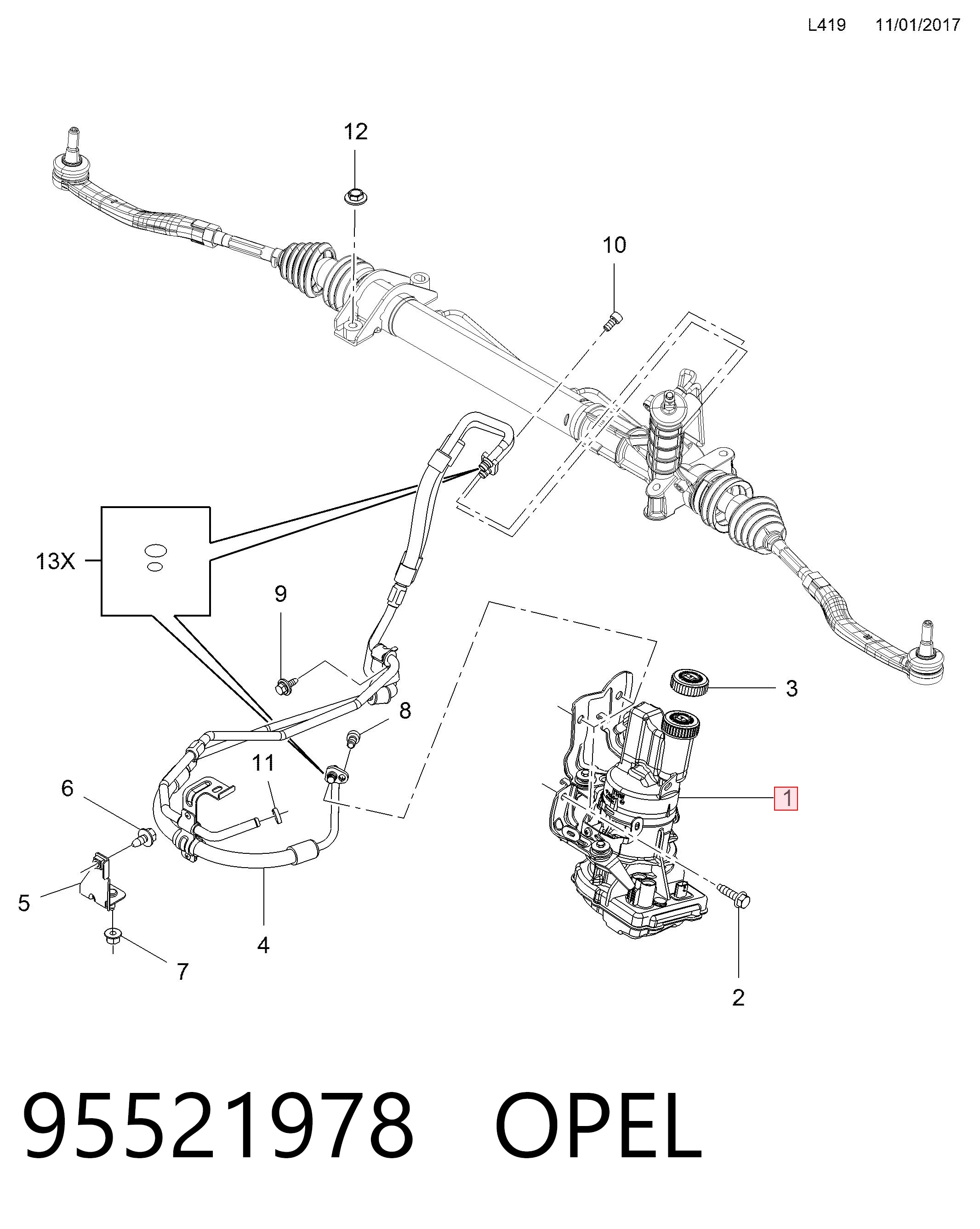 Насос ГУР RE9308R AGR