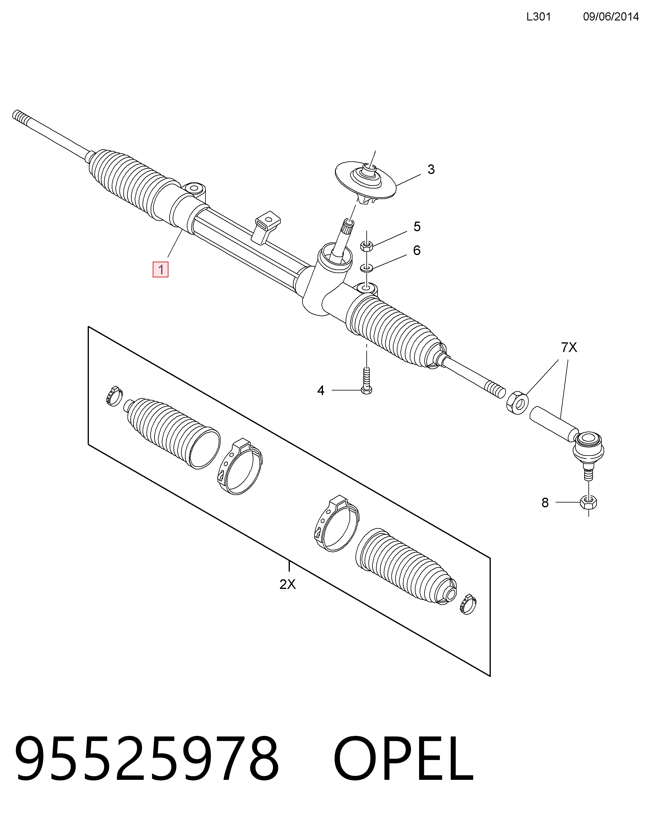 Управління рульове в зборі Peugeot/Citroen 95525978 ціна, від 283.44 USD