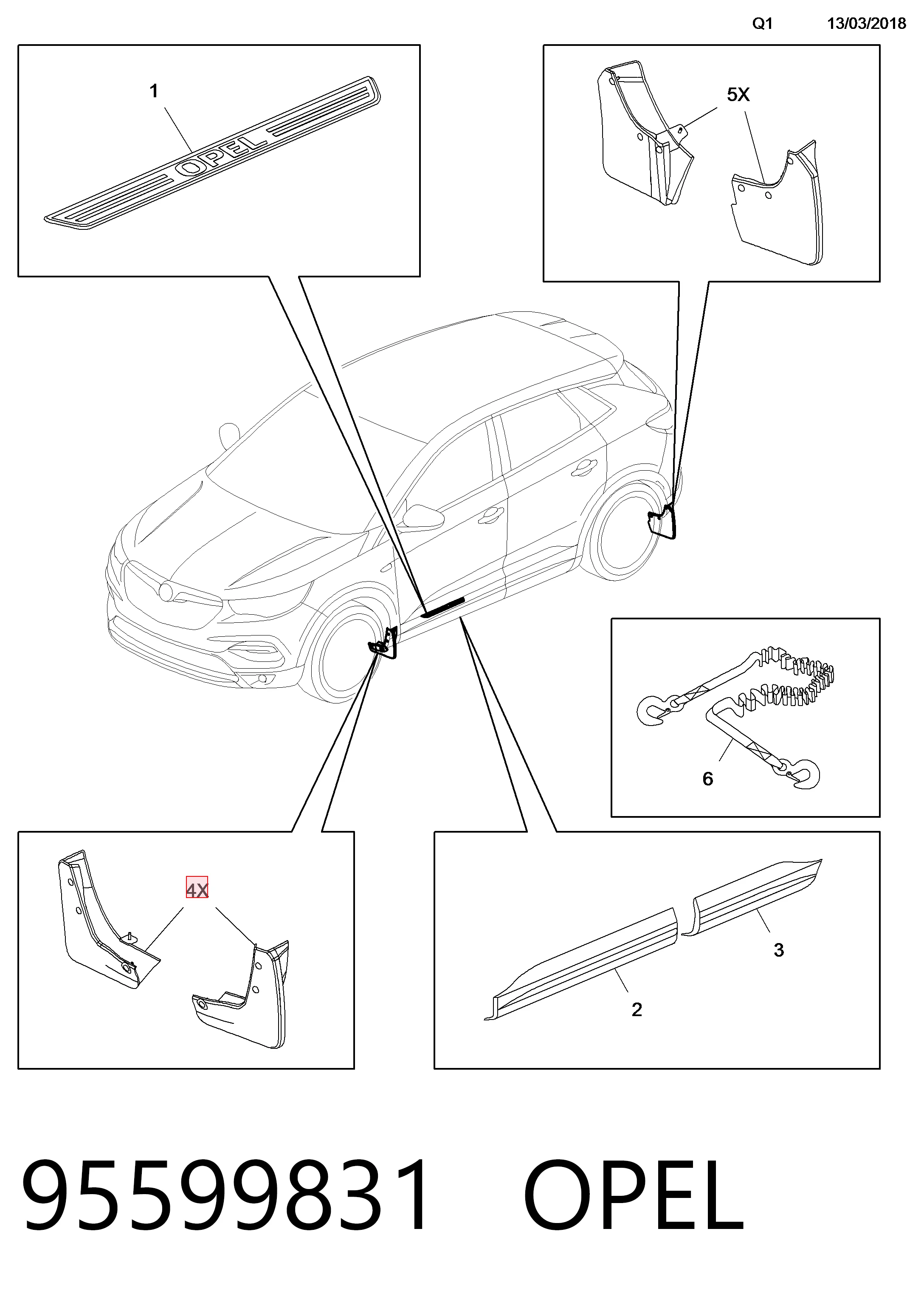 Купити 1623135180 Peugeot/Citroen Бризковики задніх арок