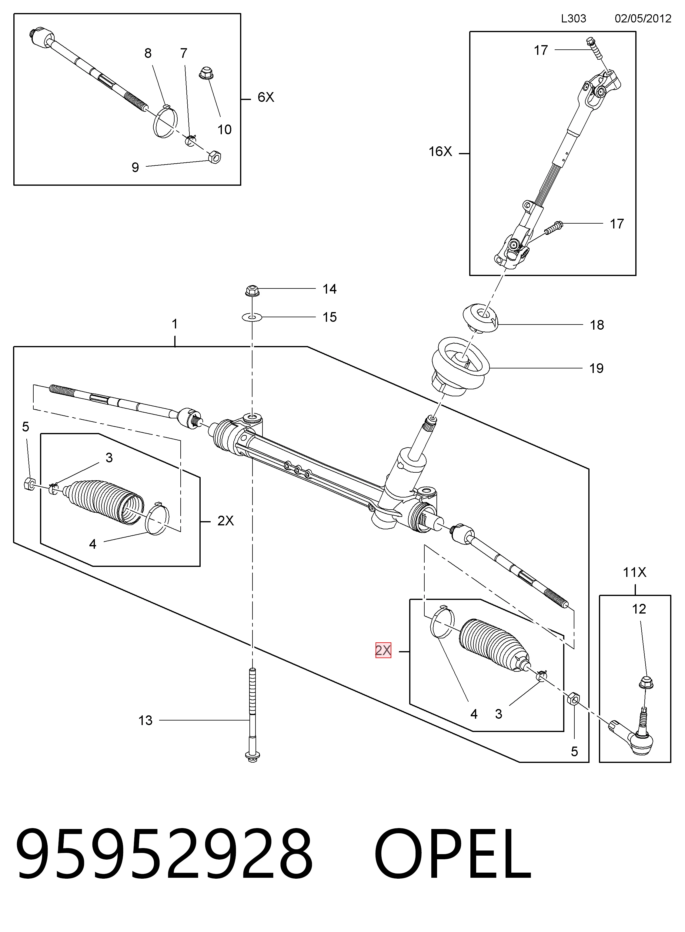 Пильник рульової тяги Opel Mokka I позашляховик (J13) (2012 - 2019) ціна, від 8.95 USD