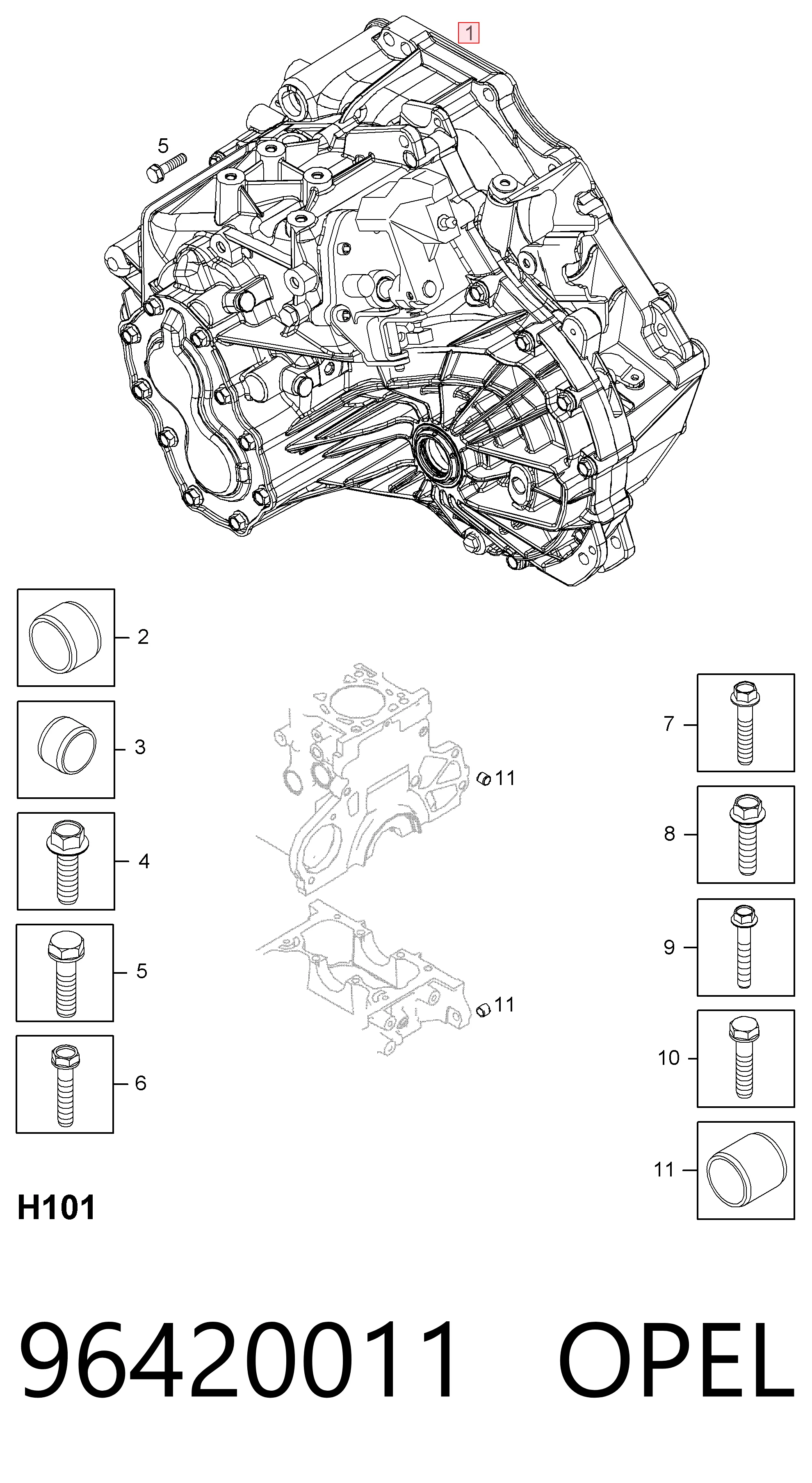 МКП в зборі Chevrolet Captiva I позашляховик (C100) (2006 - 2010) ціна, від 413.45 USD