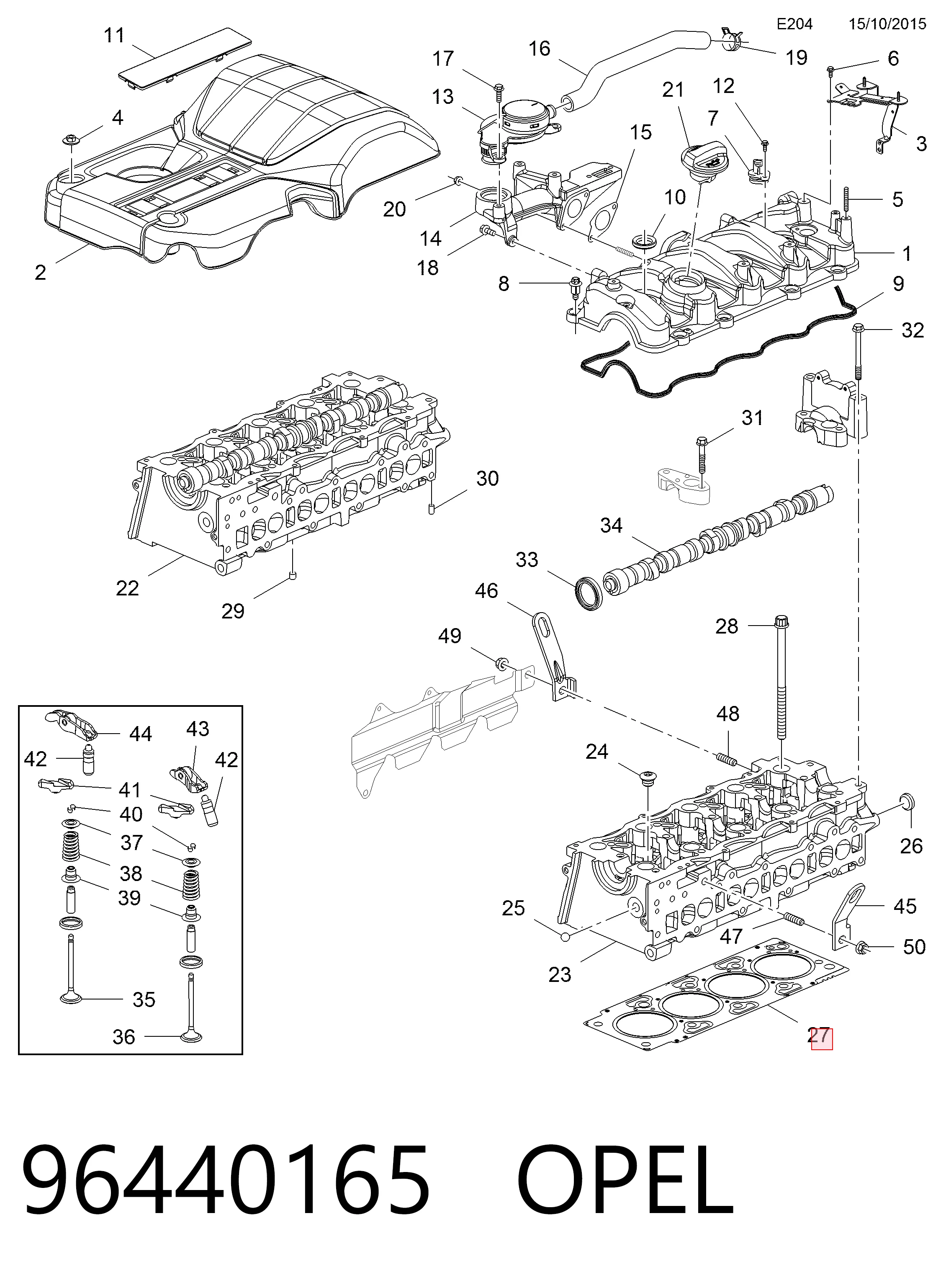Прокладка головки блока циліндрів (ГБЦ) Corteco 415432P