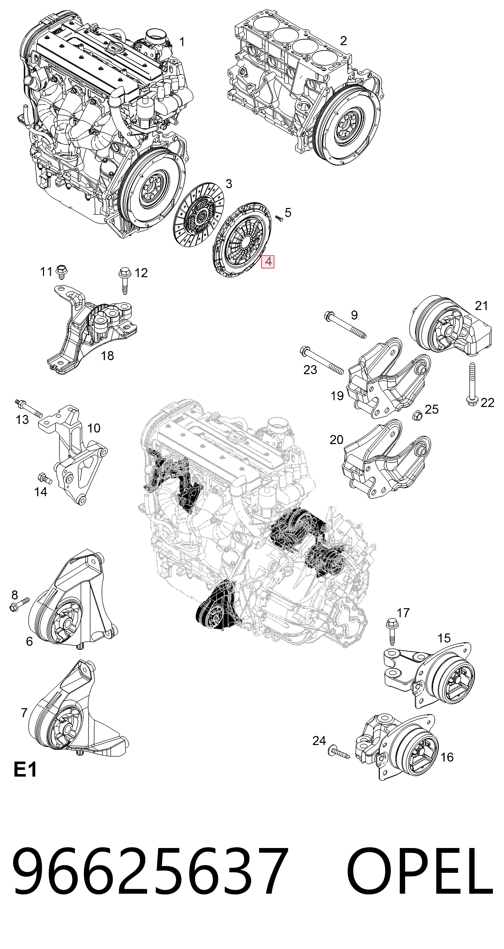 Корзина диска зчеплення Opel Antara A