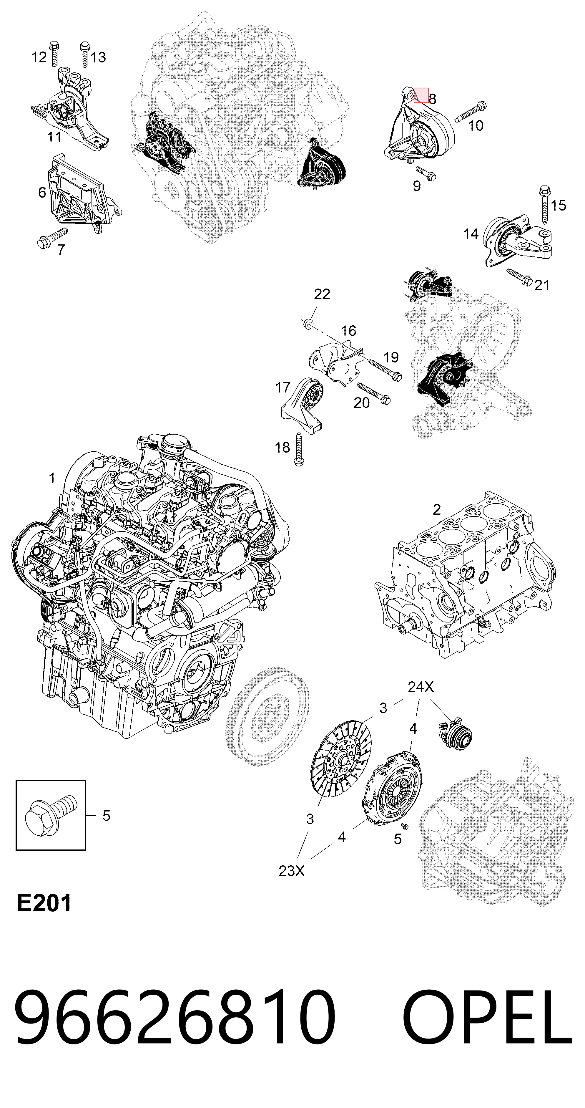 Купити Подушка двигуна передня Chevrolet Captiva I C100