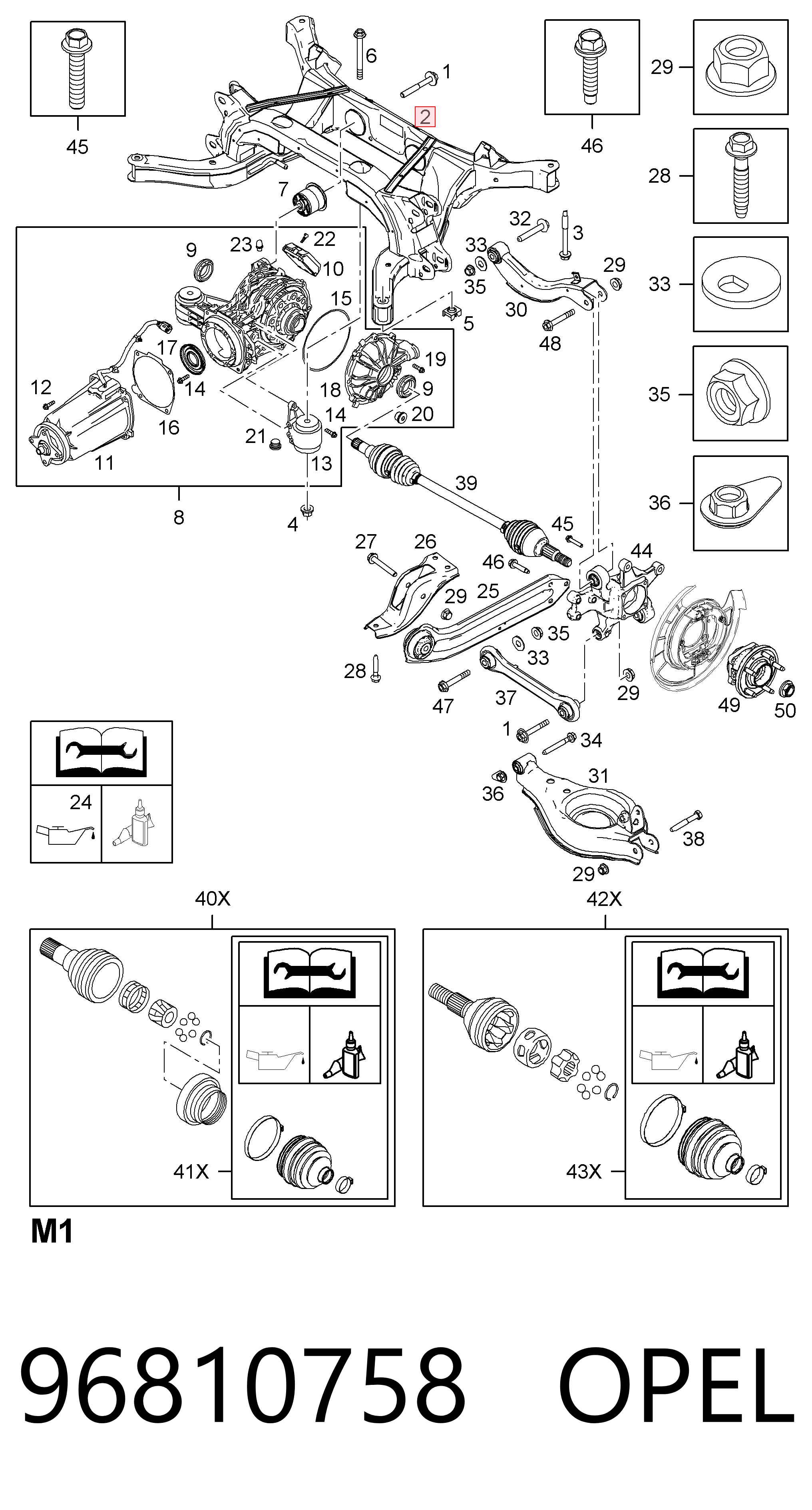 Балка задньої підвіски поперечна Chevrolet Captiva I позашляховик (C100) (2006 - 2010) ціна, від 82.90 USD