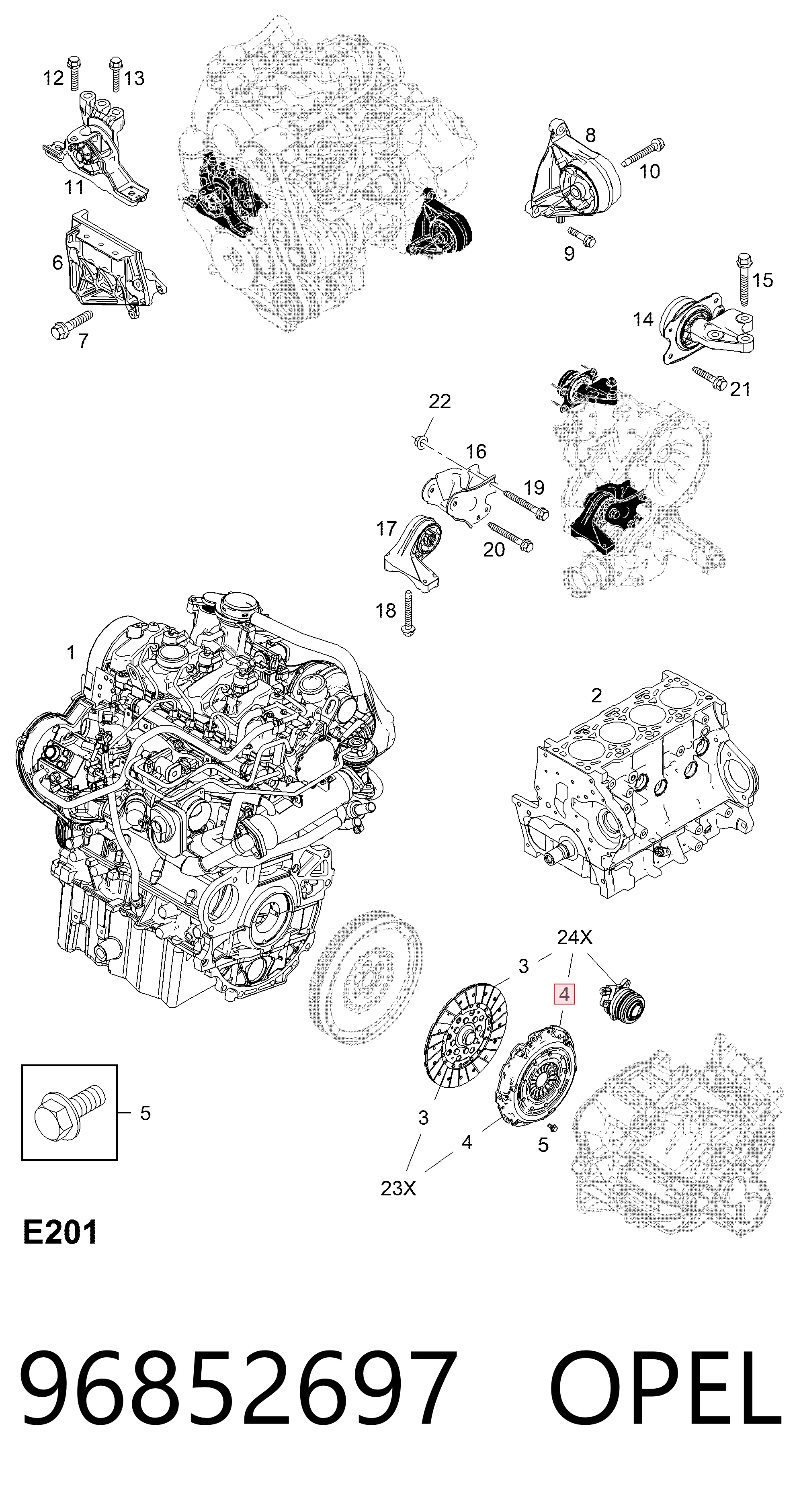 Пелюстковий кошик зчеплення Chevrolet Captiva I позашляховик (C100) (2006 - 2010) ціна, від 41.35 USD