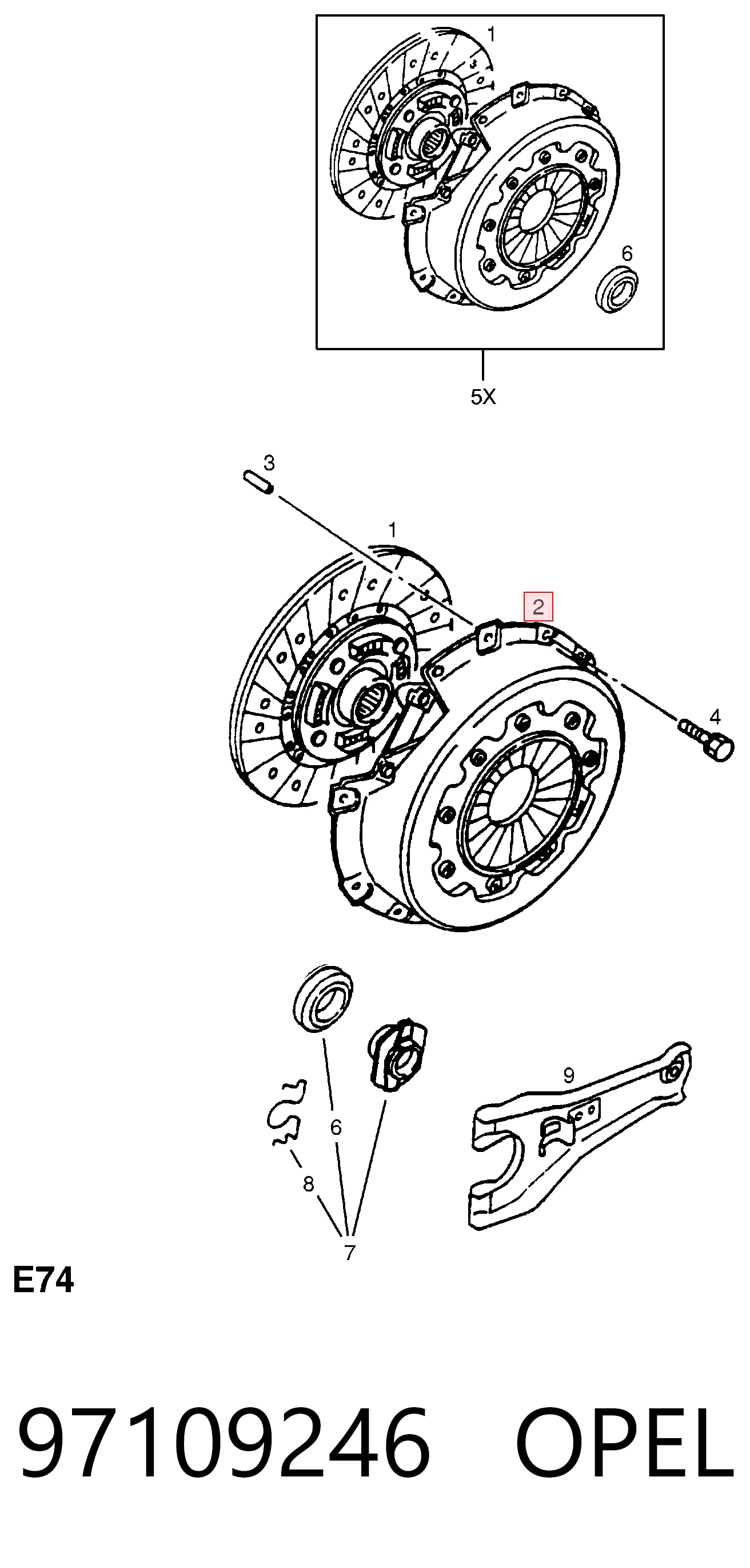 Пелюстковий кошик зчеплення General Motors 97109246 ціна, від 56.43 USD