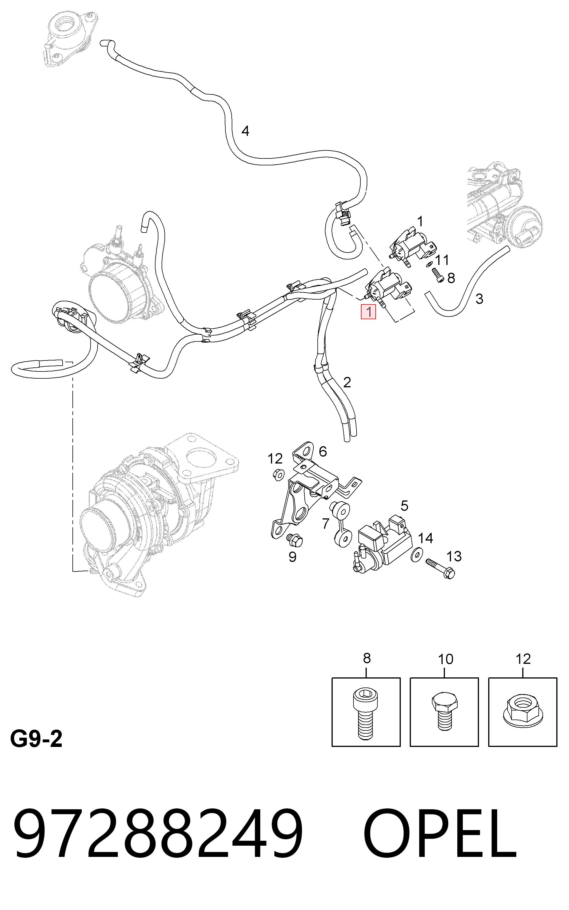 97288249 Opel Клапан перемикання регулятора заслонок впускного колектора