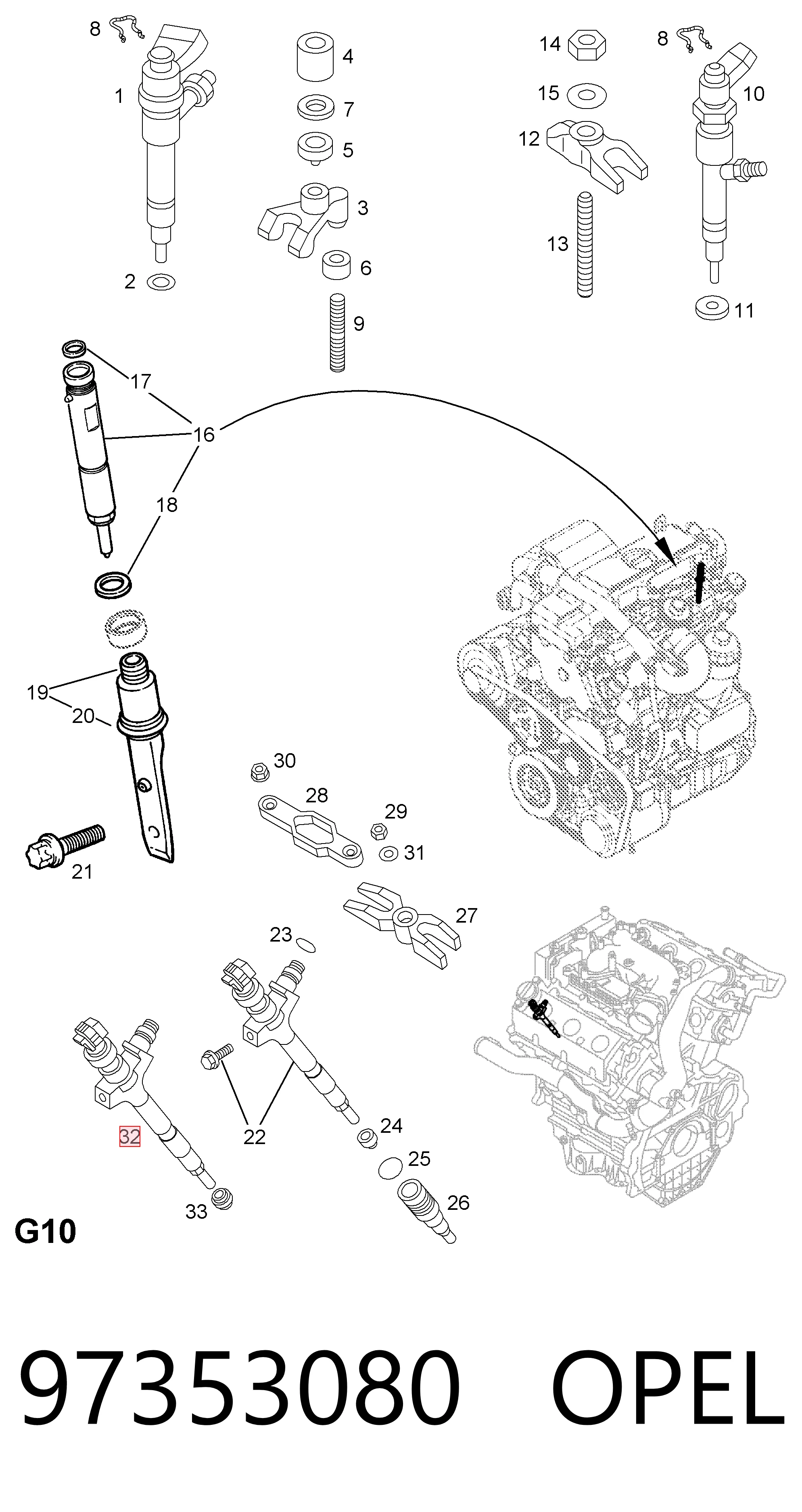 Форсунка паливна Isuzu 8973530800 ціна, від 139.84 USD