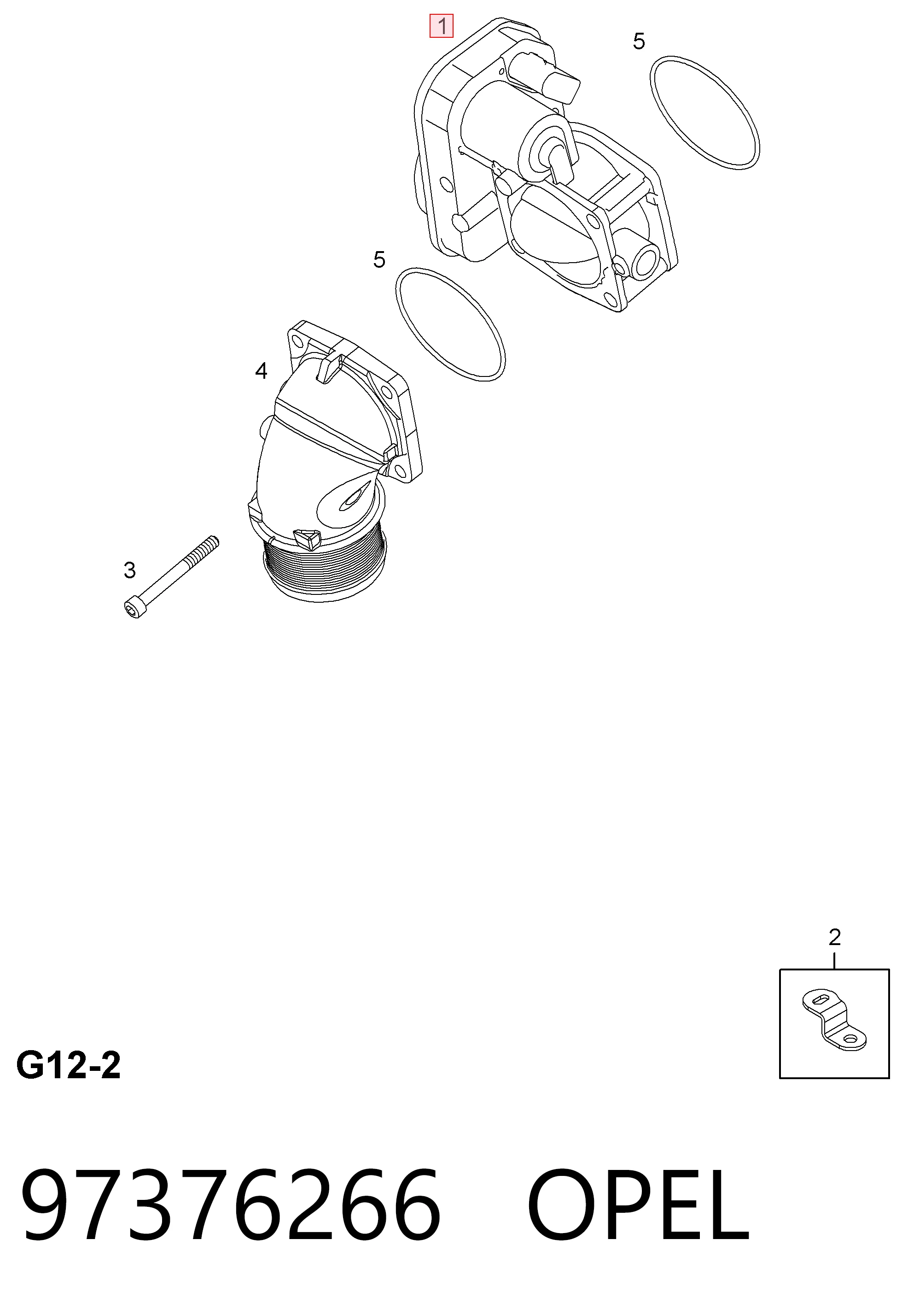 97376266 Opel Дросільна заслінка в зборі
