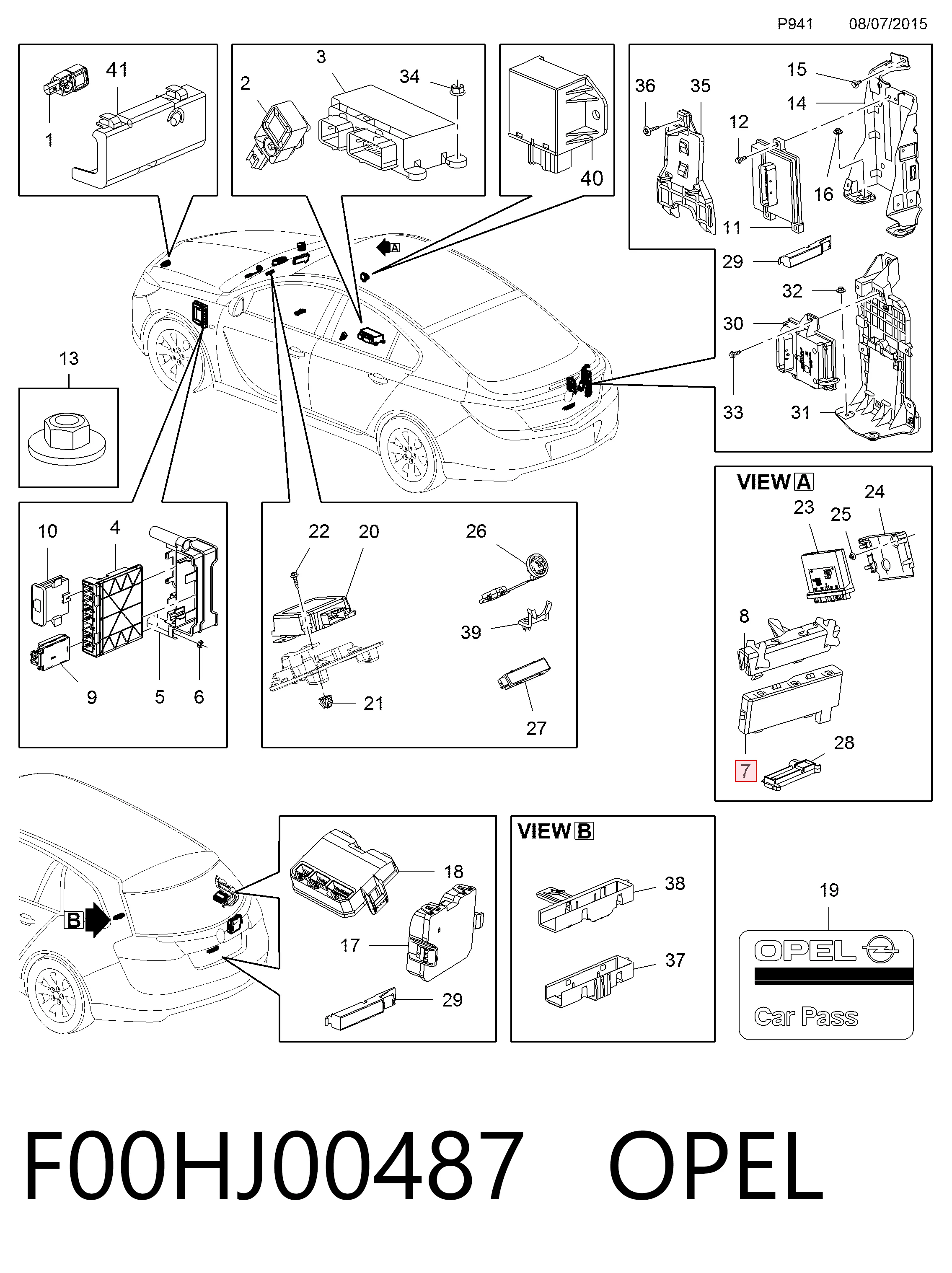 Купити F00HJ00487 Bosch Блок керування центральним замком