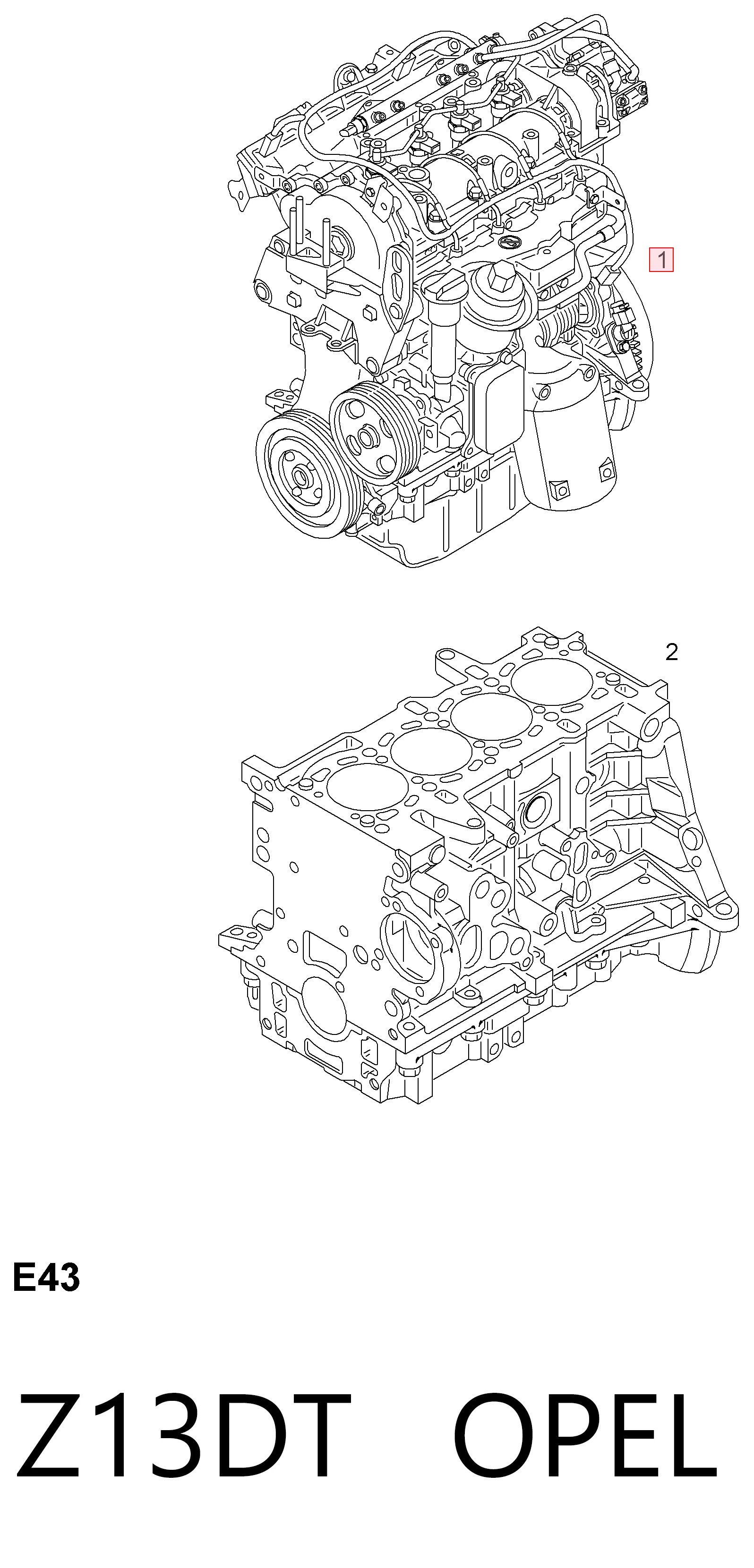 Z13DT Opel Мотор в зборі
