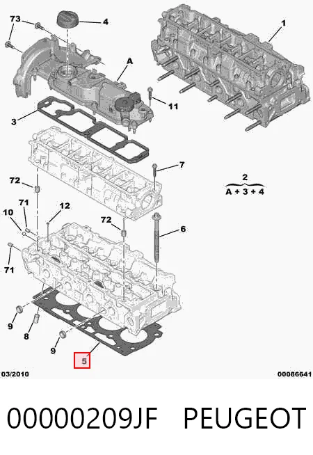  Прокладка ГБЦ Citroen C4 