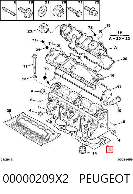 Прокладка ГБЦ Peugeot 206 хетчбек (2A/C) (1998 - 2008) ціна, від 27.44 USD