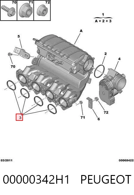 Колектор впускний Bugiad BIM17035 ціна, від 79.43 USD