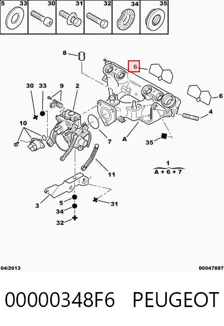 Прокладка впускного колектора Peugeot Boxer II фургон (244) (2002 - 2005) ціна, від 4.17 USD