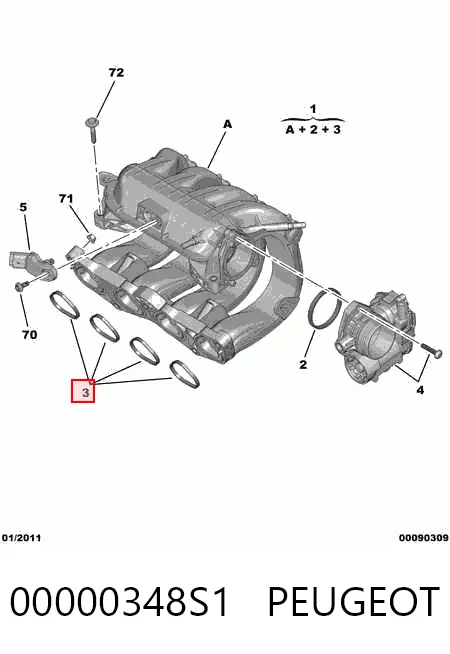 Прокладка впускного колектора Citroen C3 I хетчбек (FC) (2002 - 2009) ціна, від 2.59 USD
