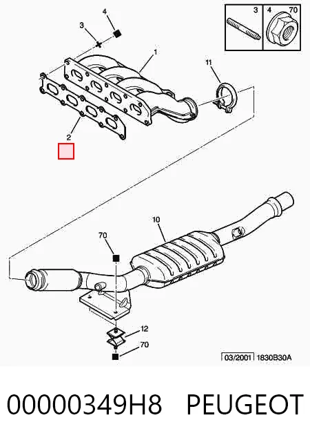 Прокладка колектора на Fiat Scudo COMBINATO 220P