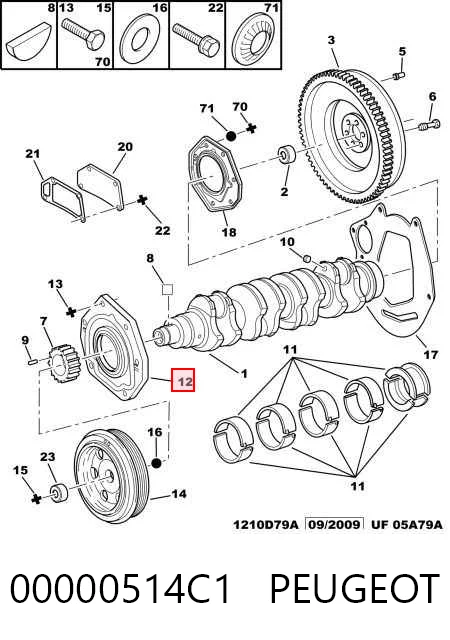 Сальник колінвала передній Iveco 500315684