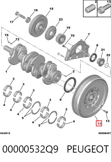 Маховик зчеплення Fiat/Alfa/Lancia 9676364880