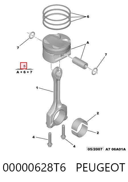081PI00128000 Mahle Original Поршня на 1 циліндр, STD